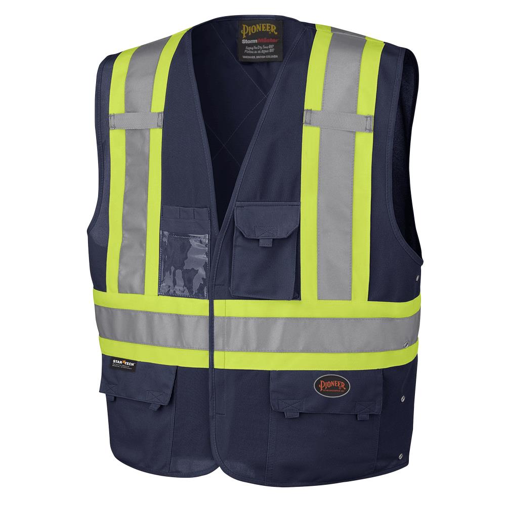 CLEANER Blue Hi-Vis High-Vis Visibility Safety Vest/Waistcoat 