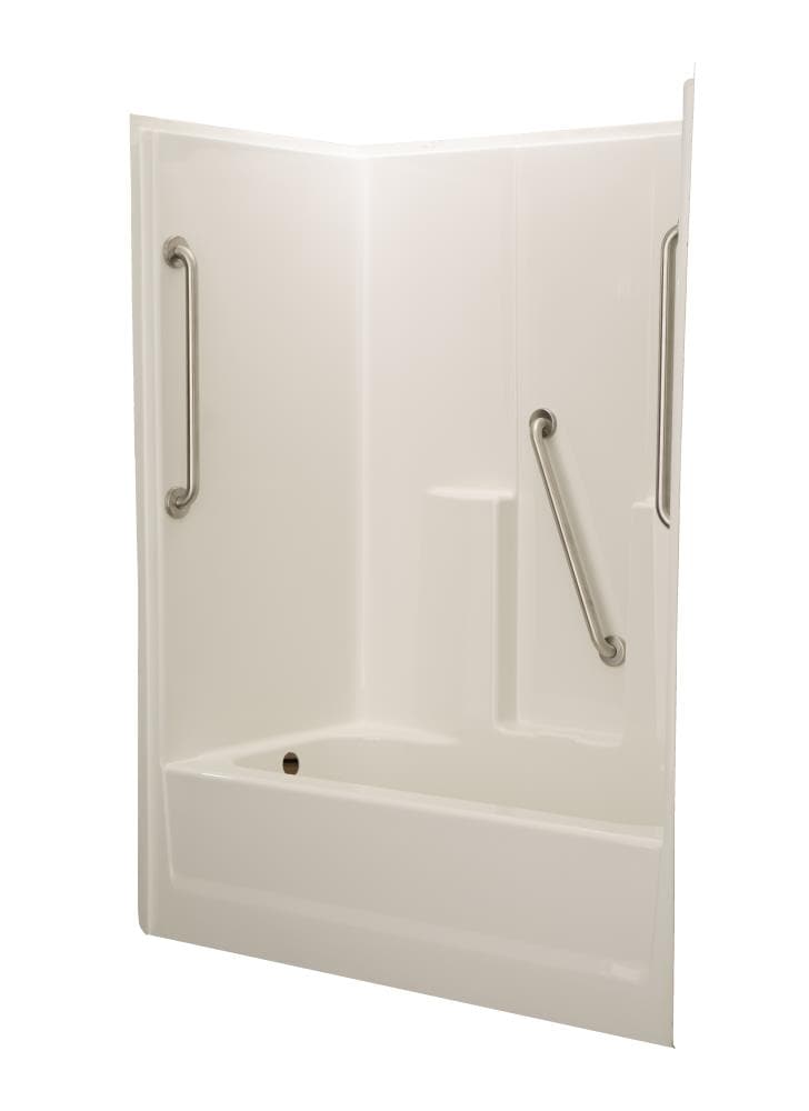 Laurel Mountain Cheriton 32-in W X 60-in L X 79-in H White Bathtub And 