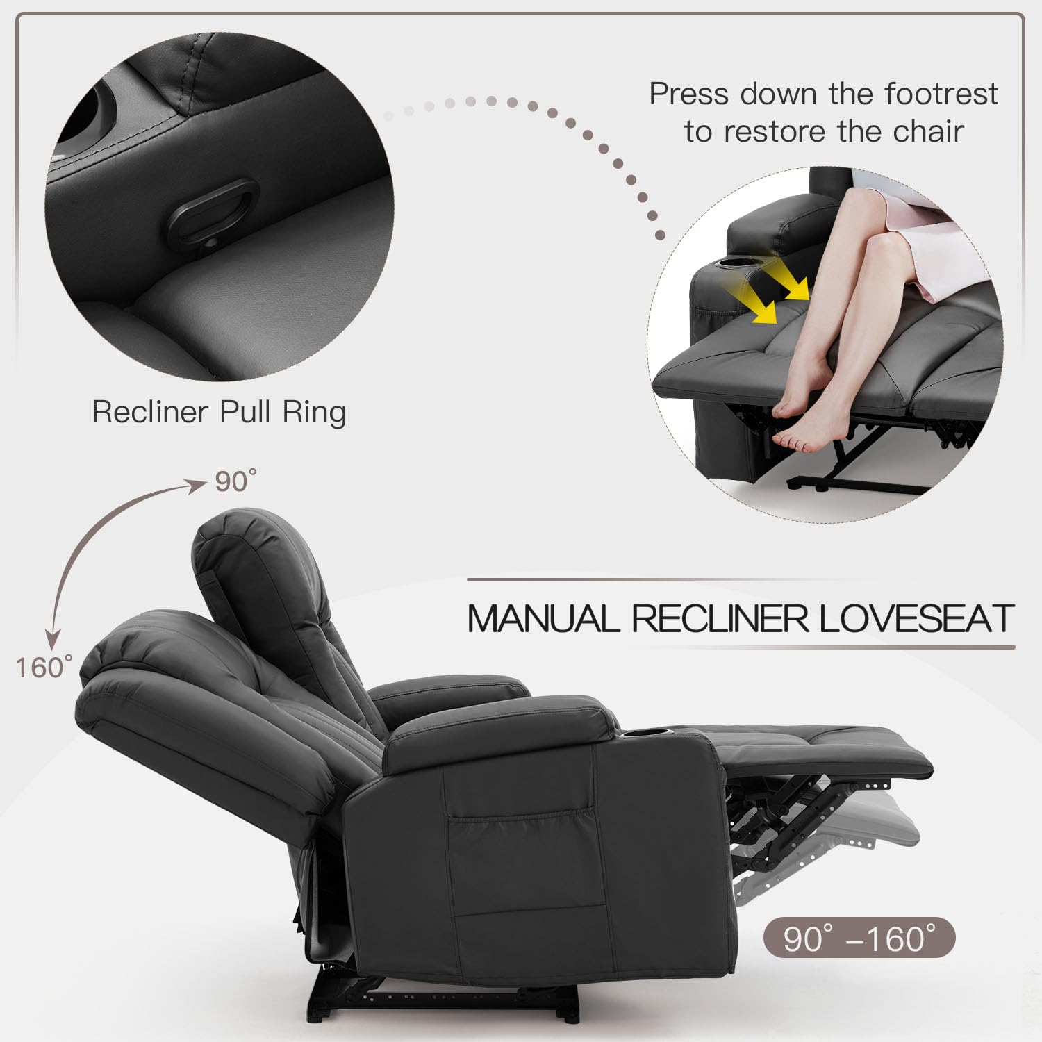 AECOJOY 13097UBK-LS01 Sofas-Loveseats - View #5