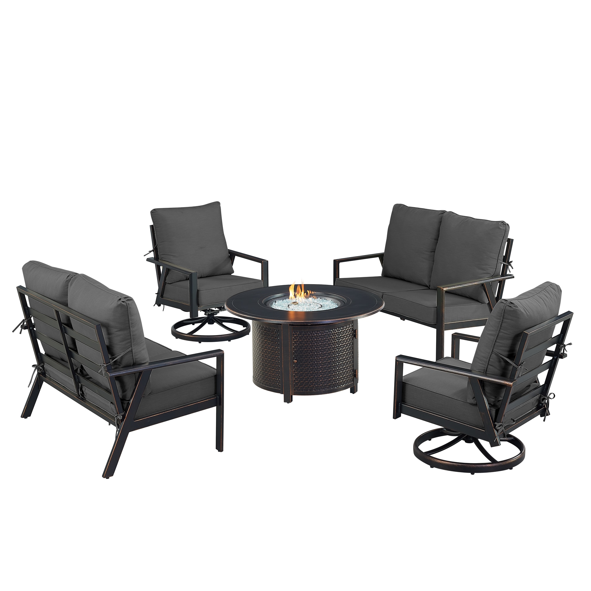 Oakland Living LUX2LS2CHMATERABKIBA Patio-Conversation-Sets - View #2