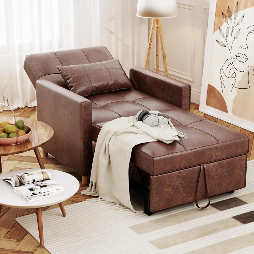 AECOJOY Brown Contemporary/Modern Full Sofa bed #13148GL-LS01