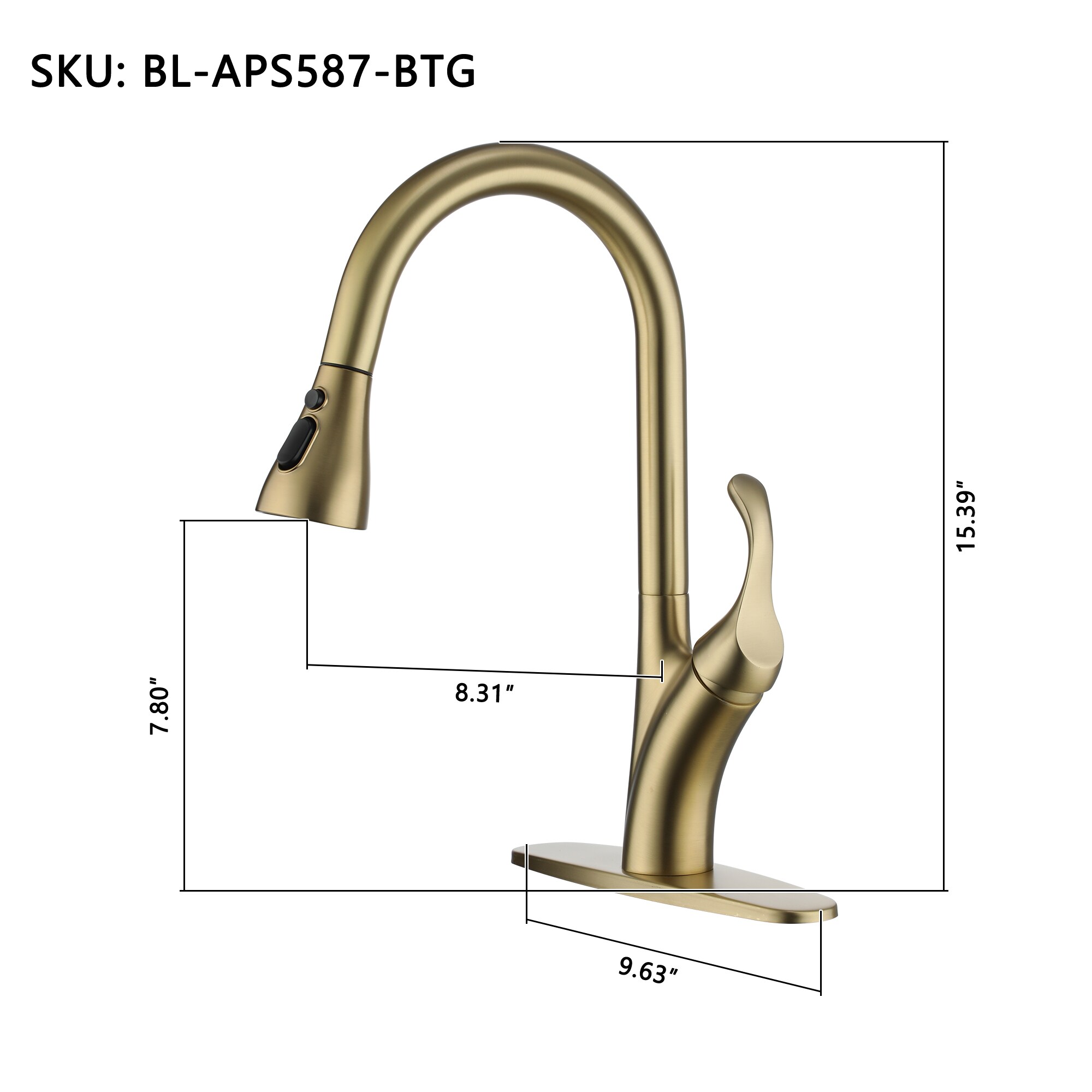 Mondawe MD-D96-BN Kitchen-Faucets - View #10