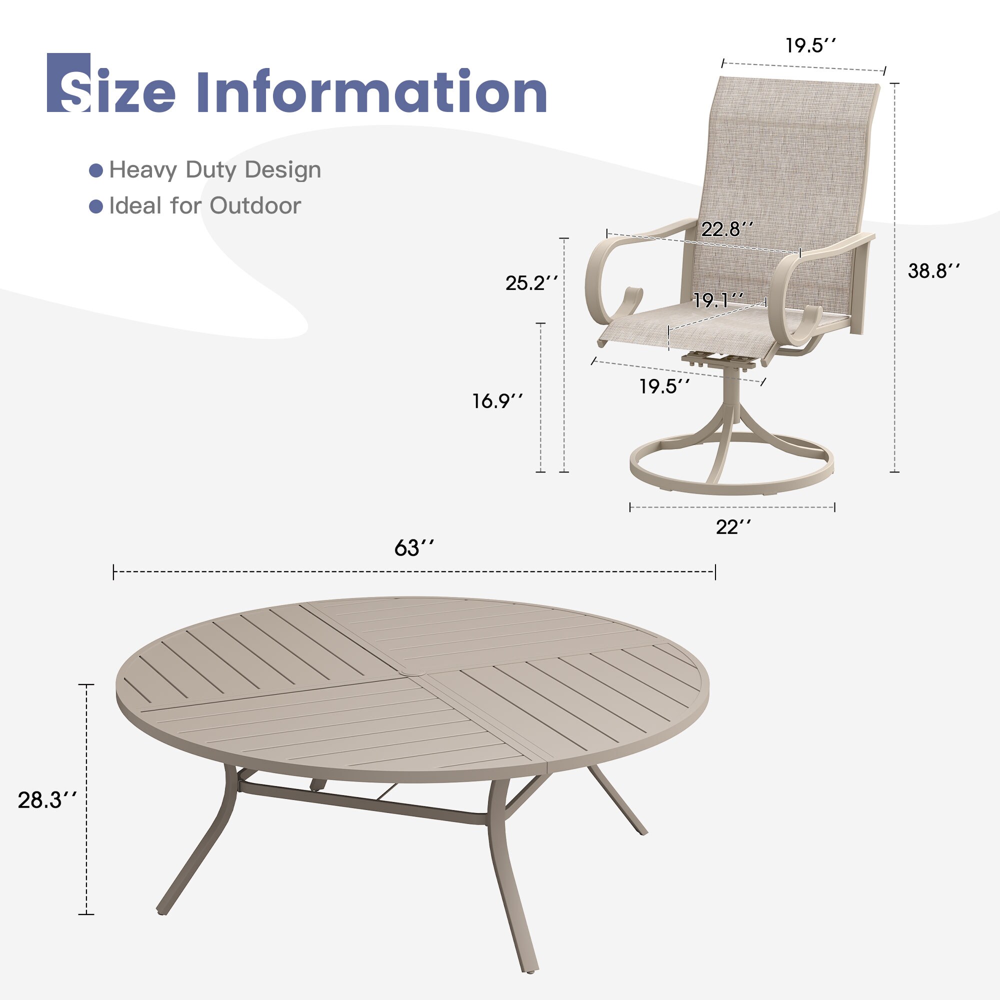 VICLLAX DTR05CR-DCS08CR-9V Patio-Dining-Sets - View #3