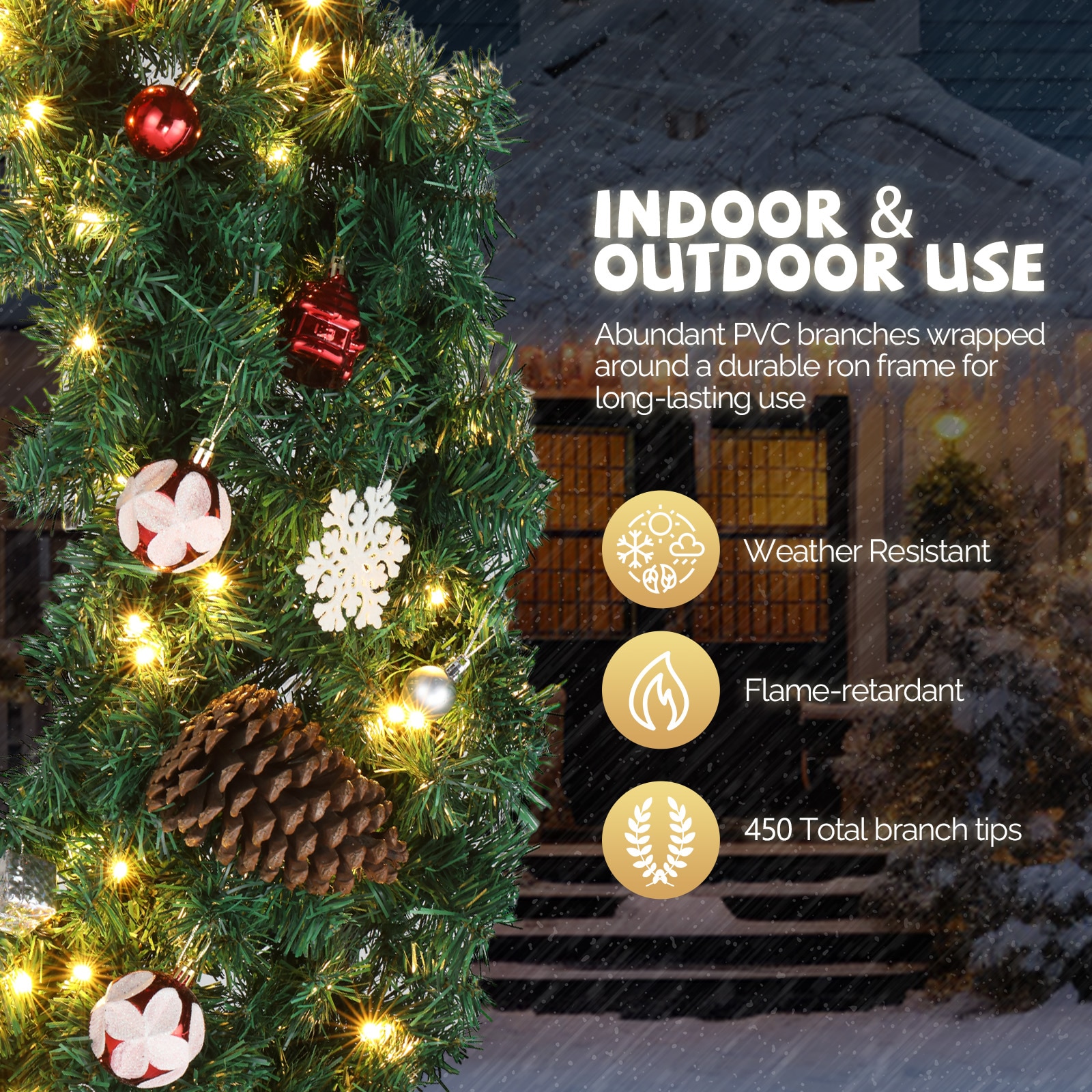 VINGLI LS-G61000028 Artificial-Christmas-Wreaths - View #2