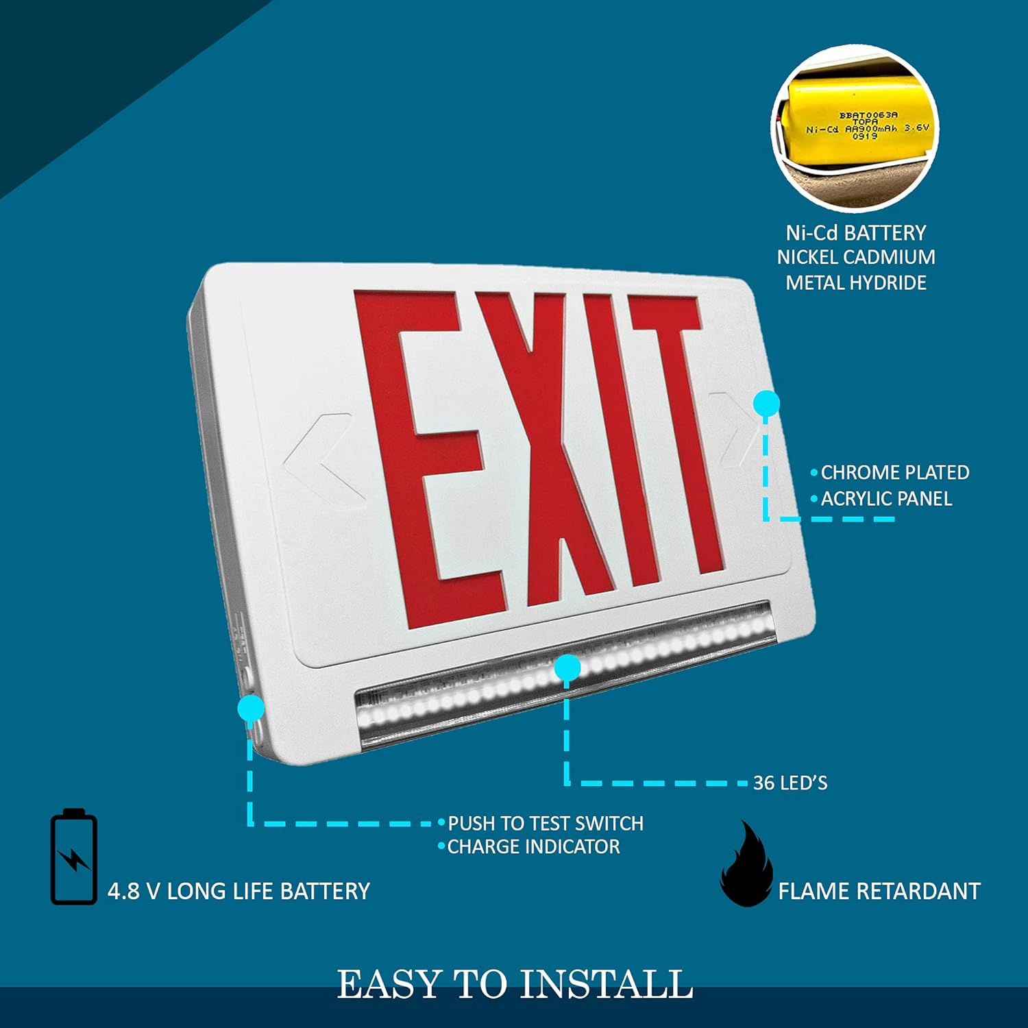 Ciata 41284L Emergency-Exit-Lighting - View #5