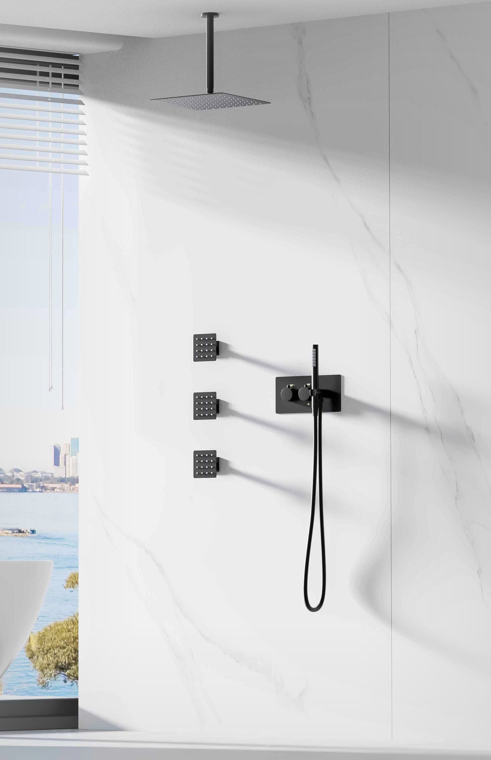 LIVIZA WB-1038-MB Showerhead-Bar-Panels - View #4