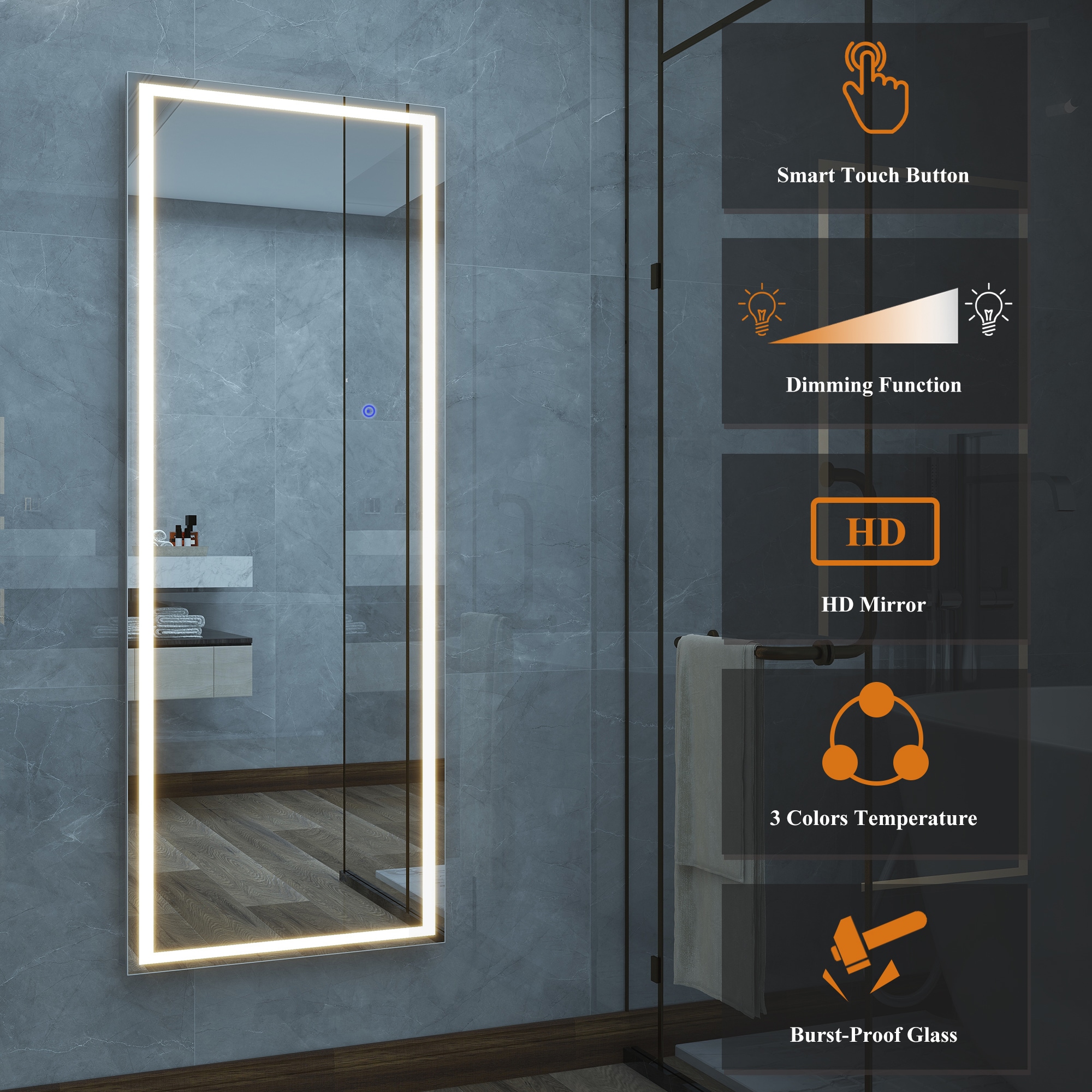 Dovelina LS-A-MR03021 Framed-Bath-Mirrors - View #5