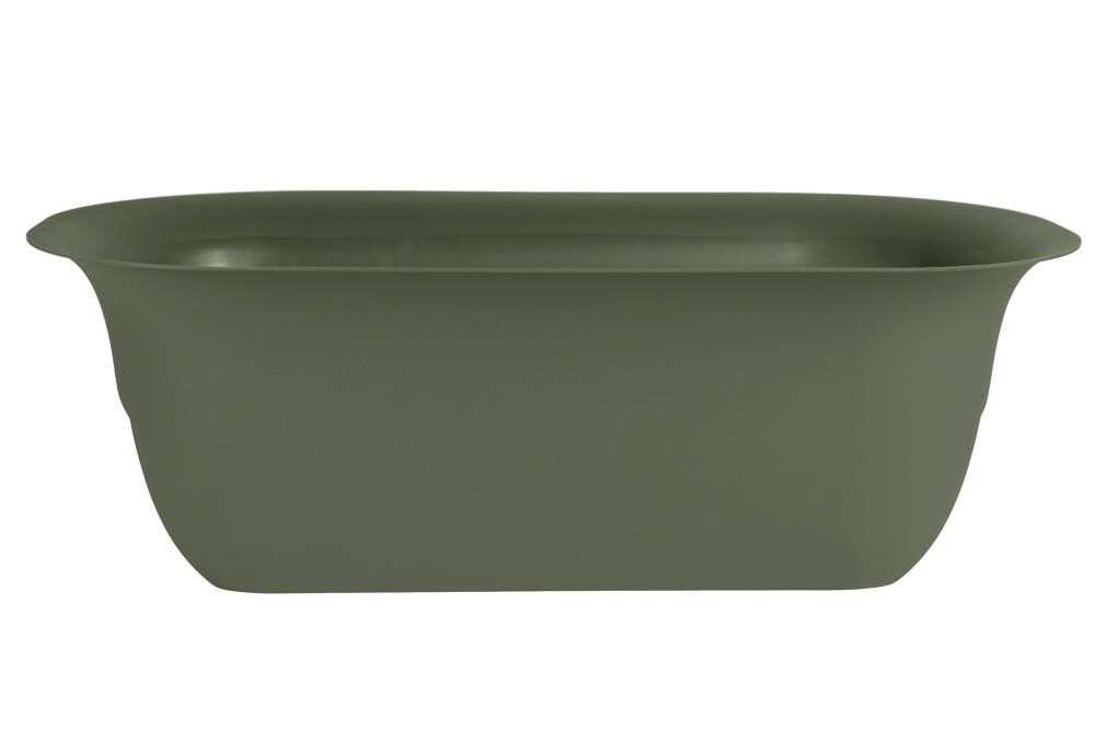 Bloem MR2442 Medium (8-25-Quart) 26-in W x 8.75-in H Living Green Plastic Railing Planter with Drainage Holes