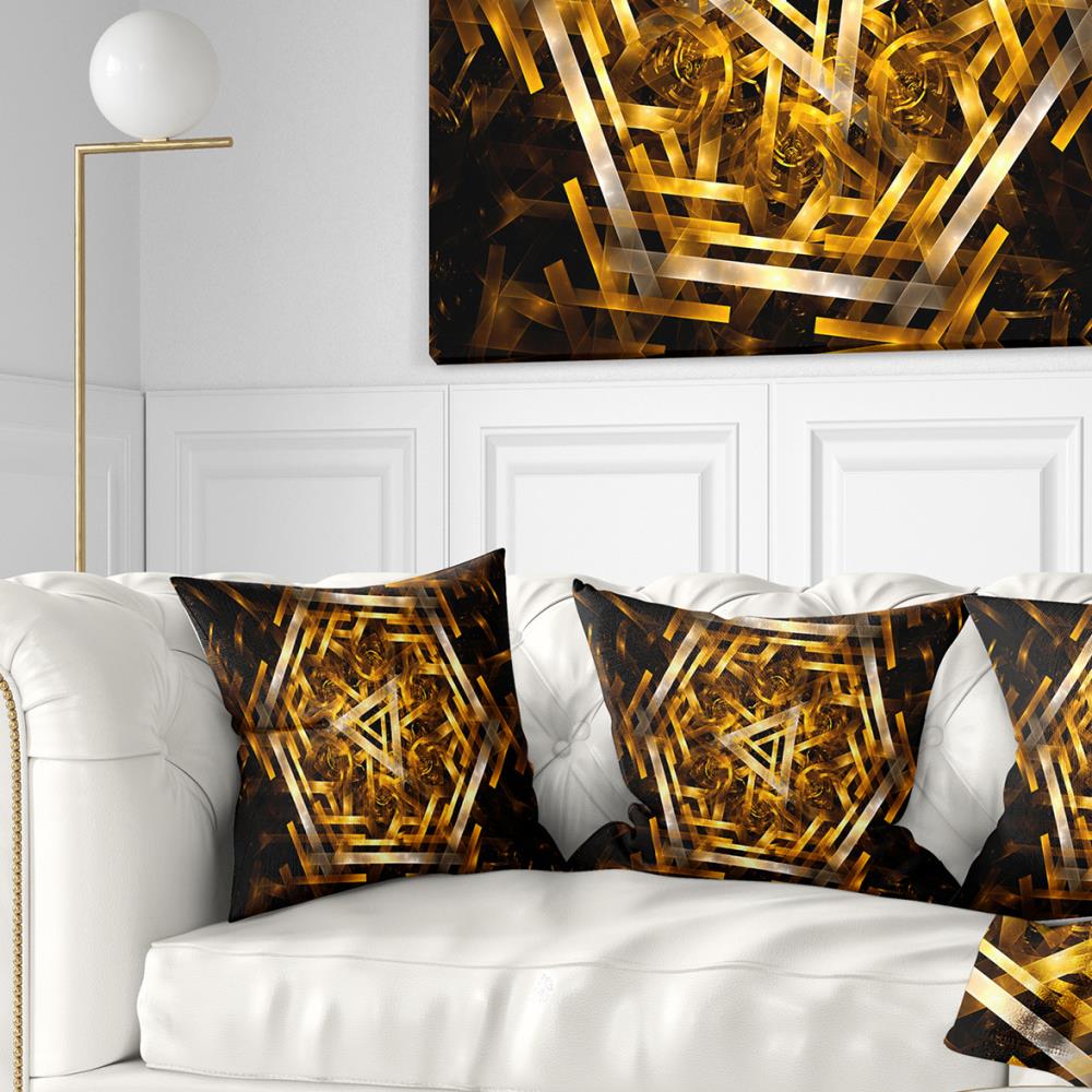 Designart CU9290-18-18 18-in x 18-in Yellow Indoor Decorative Pillow