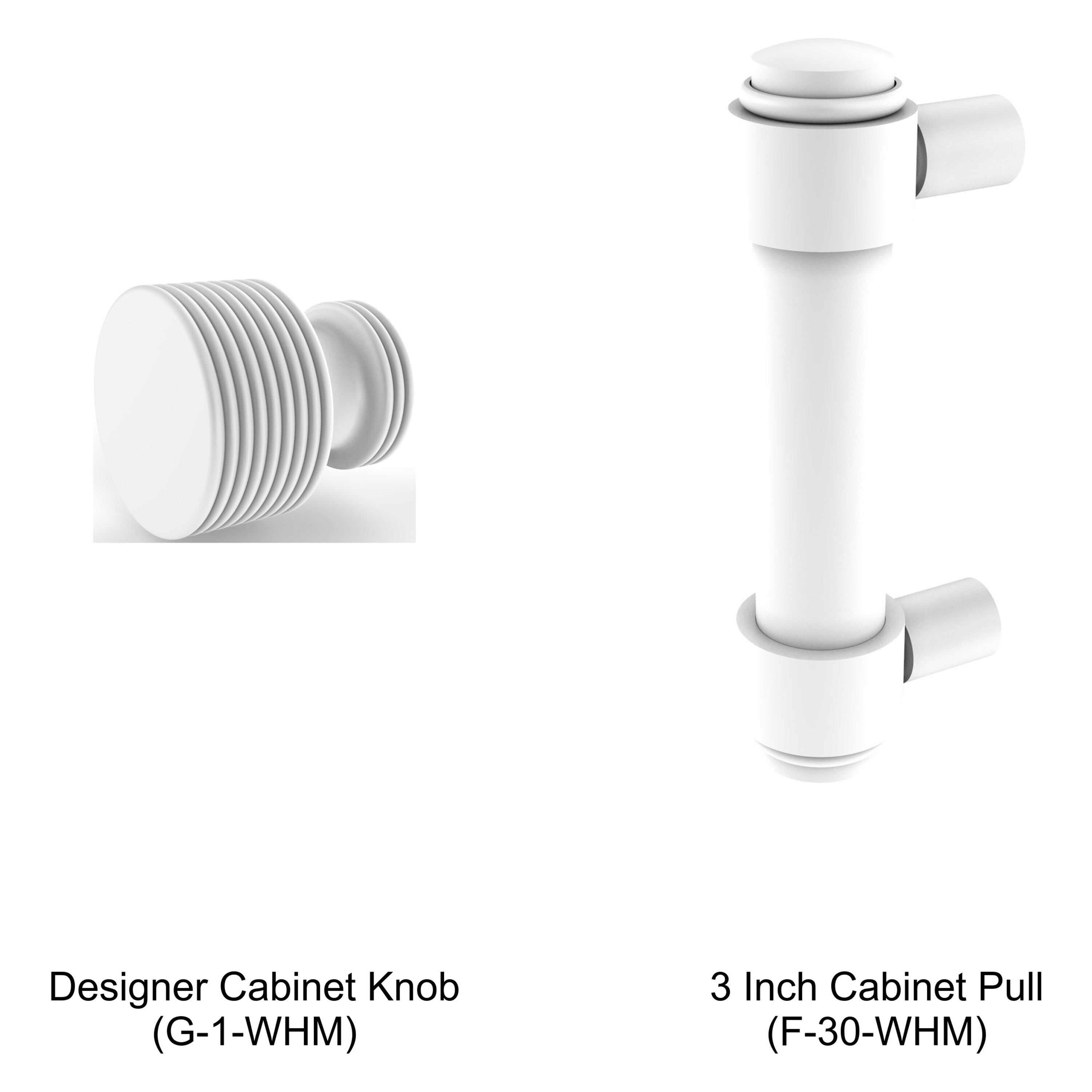Allied Brass F-30-WHM Cabinet-Pulls - View #2