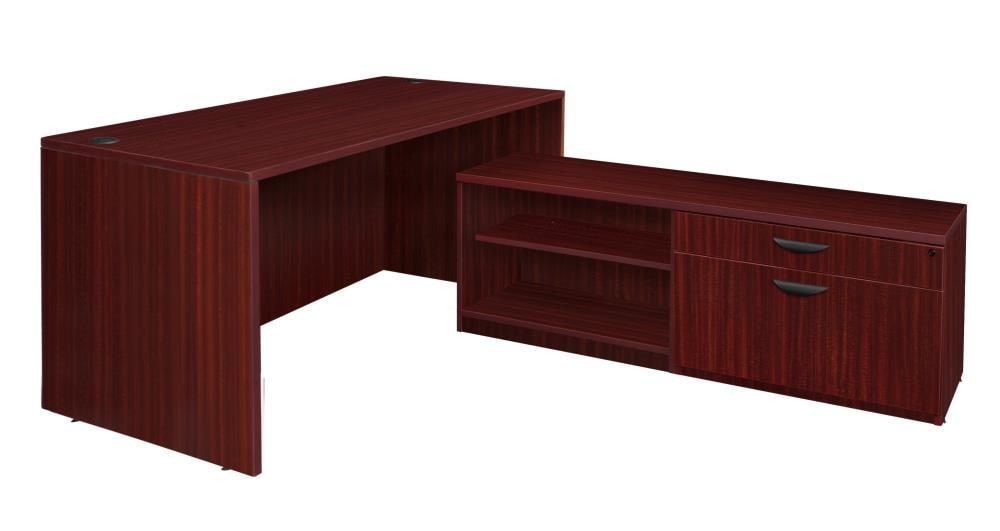 Regency LLDSLC6630MH Legacy 75-in Brown Modern/Contemporary L-shaped Desk