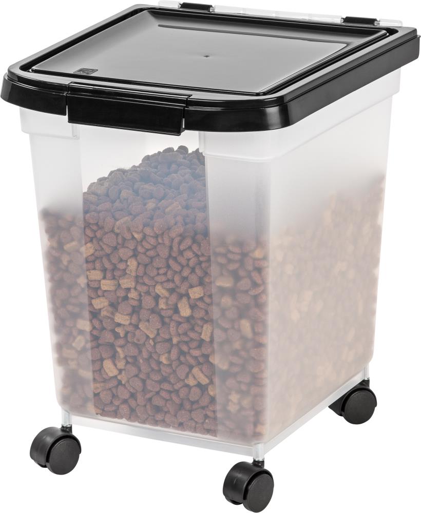 Iris Airtight Food Storage Container, 13.8 L X 14.6 W, Black/Clear