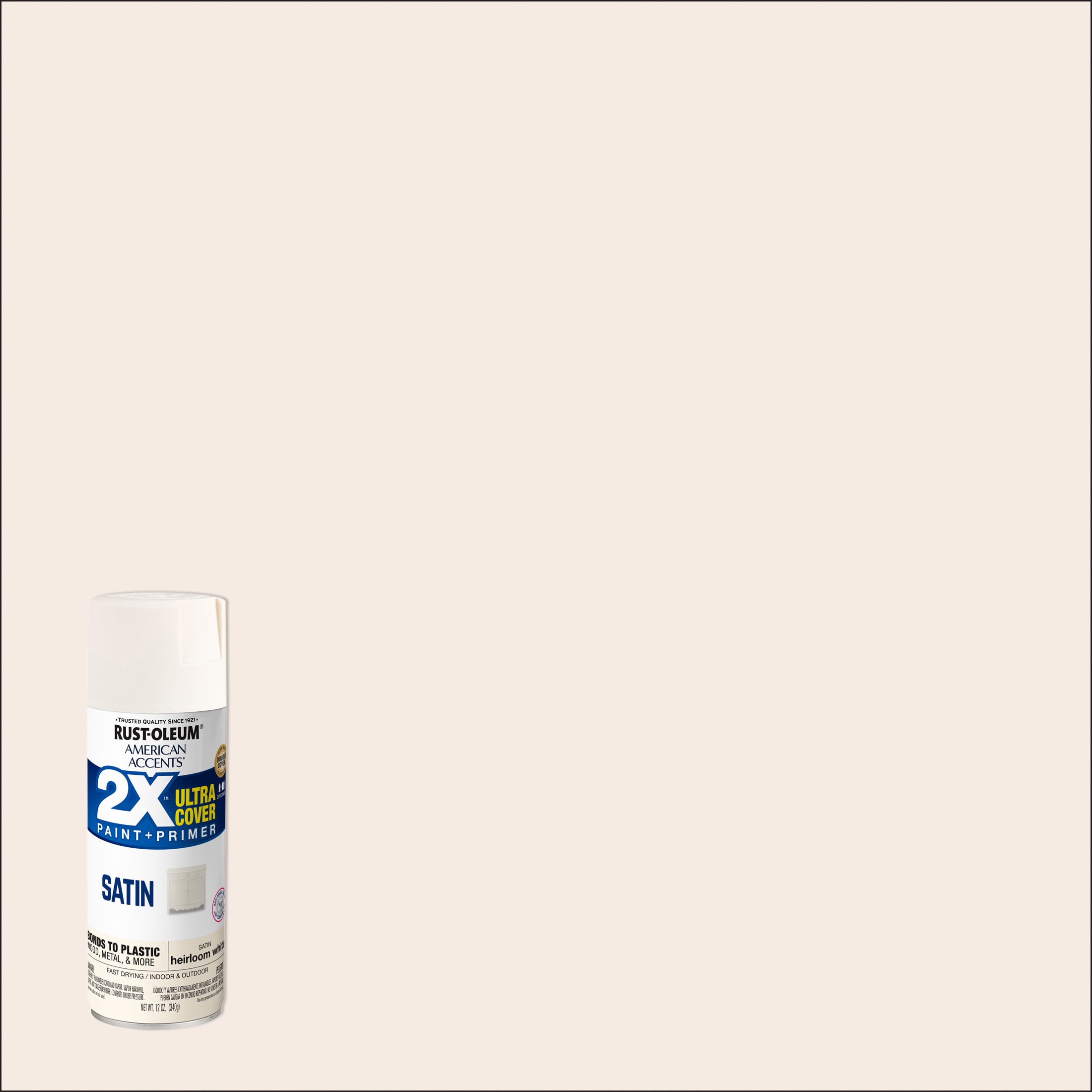 Rust-Oleum Universal Satin White Spray Paint and Primer In One