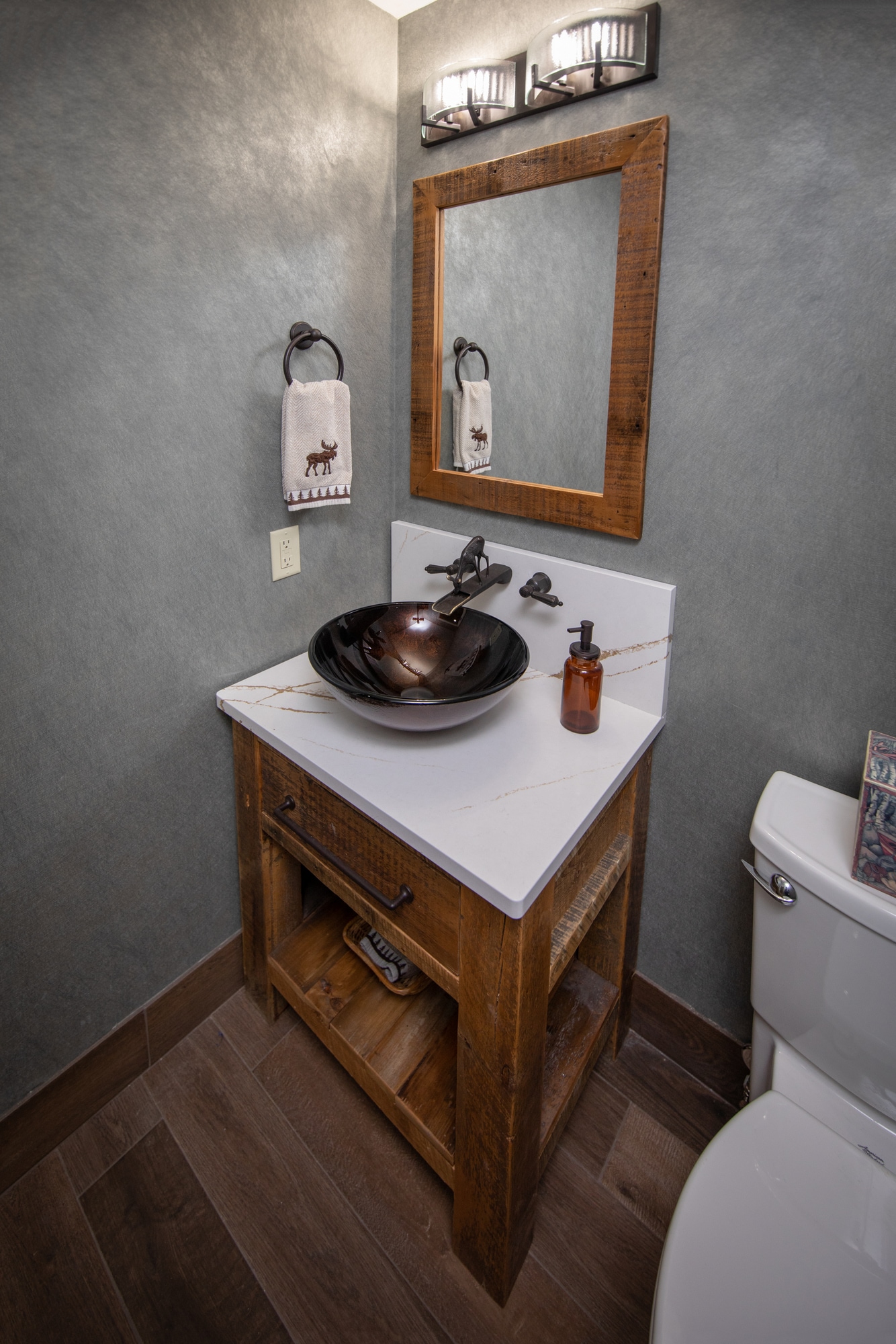 Eden Brown and Gold Tempered Glass Vessel Sink