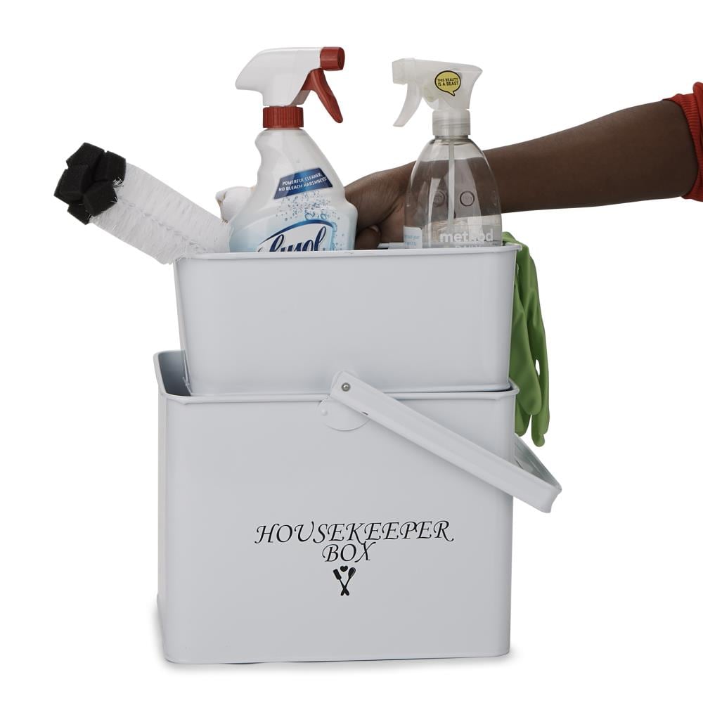 Mind Reader 2-Compartment Metal Cleaning Caddy in the Cleaning Caddies  department at