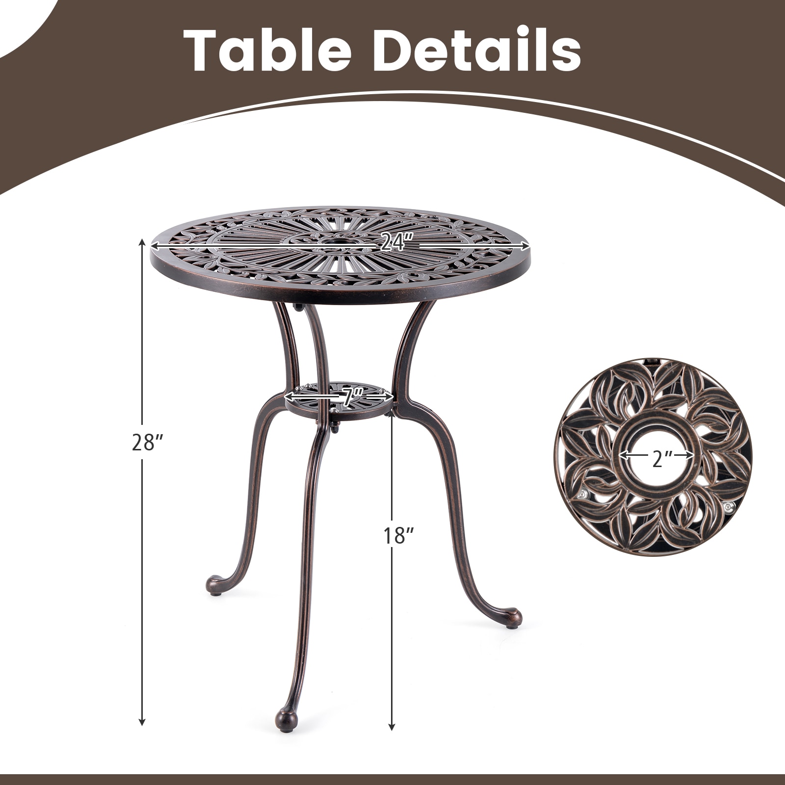 Forclover HBV-474WN Patio-Tables - View #8