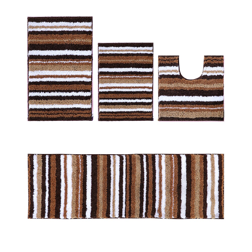 Better Trends BAGR4PC17202160CAF 60-Inches x 20-Inches Cafe Polyester Bath rug