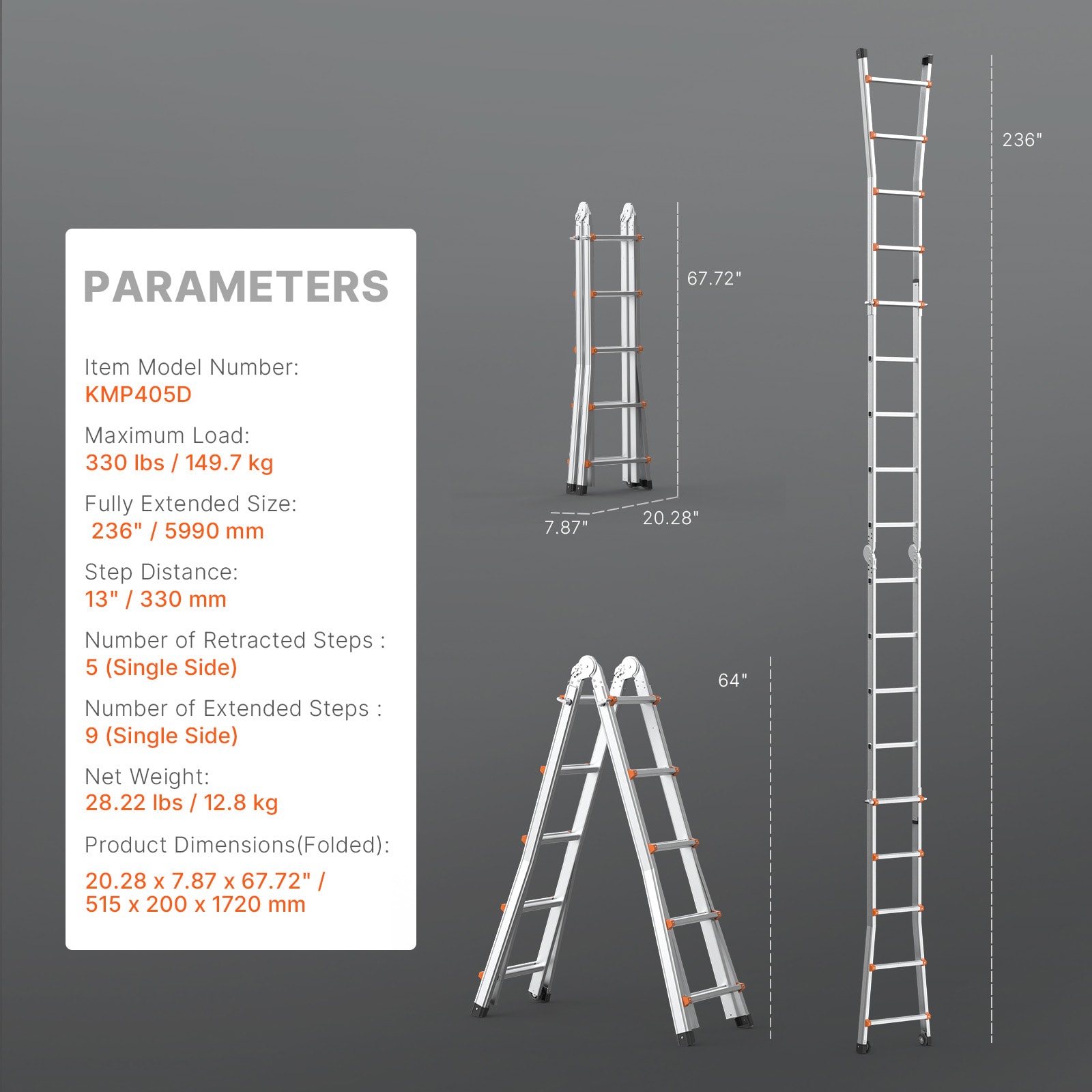 VEVOR SCDGNAZXYST506092V0 Step-Ladders - View #7