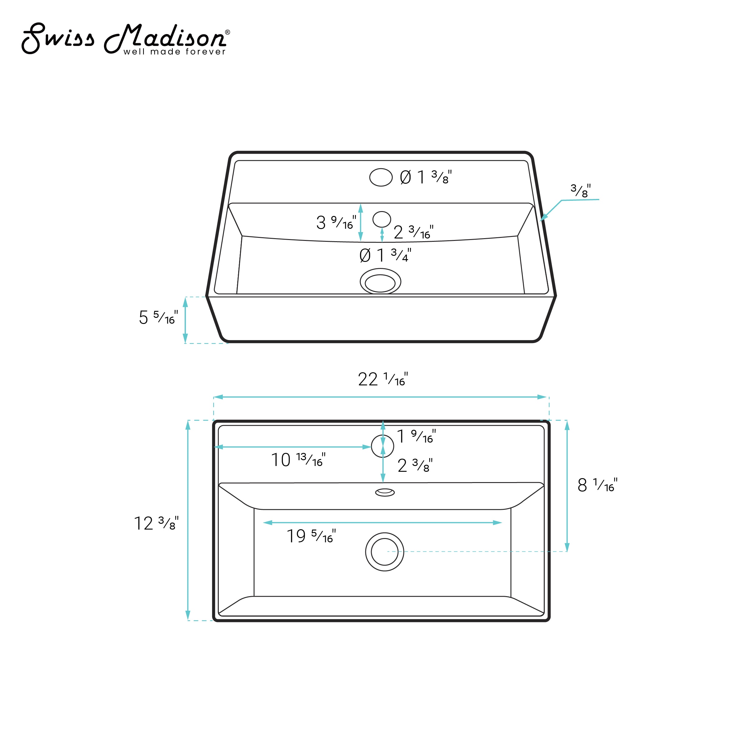 Swiss Madison SM-25-WSREI09WM Bath-Sink - View #6