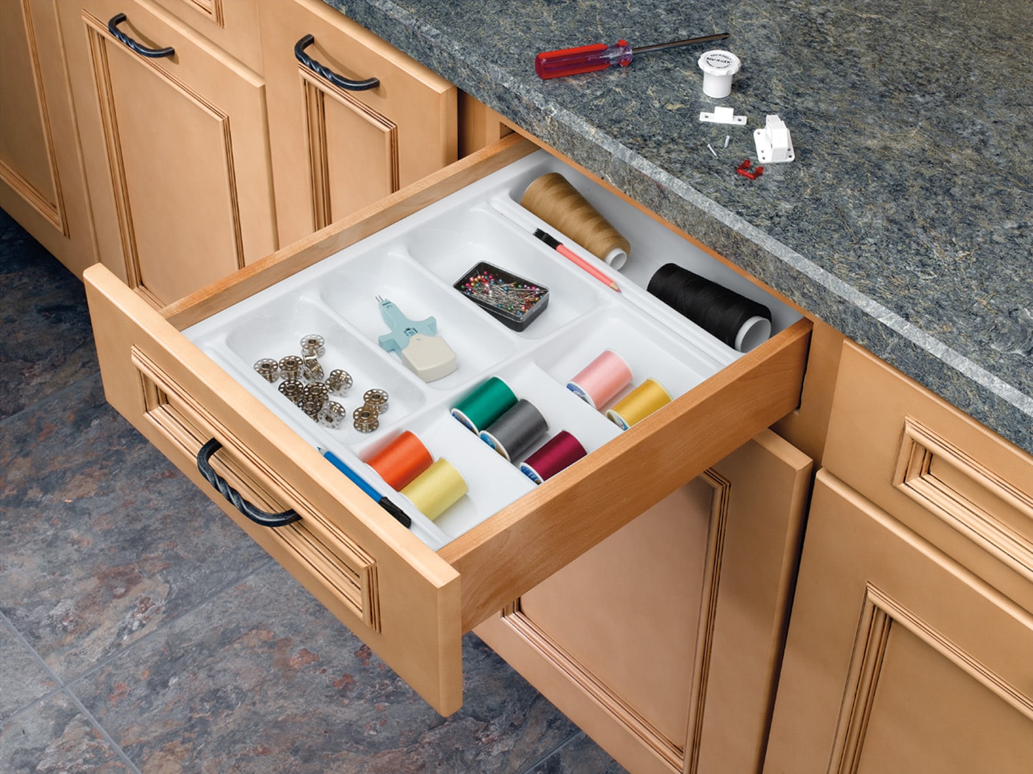 Rev-A-Shelf COS-18W-52 White Plastic Cosmetic Organizer