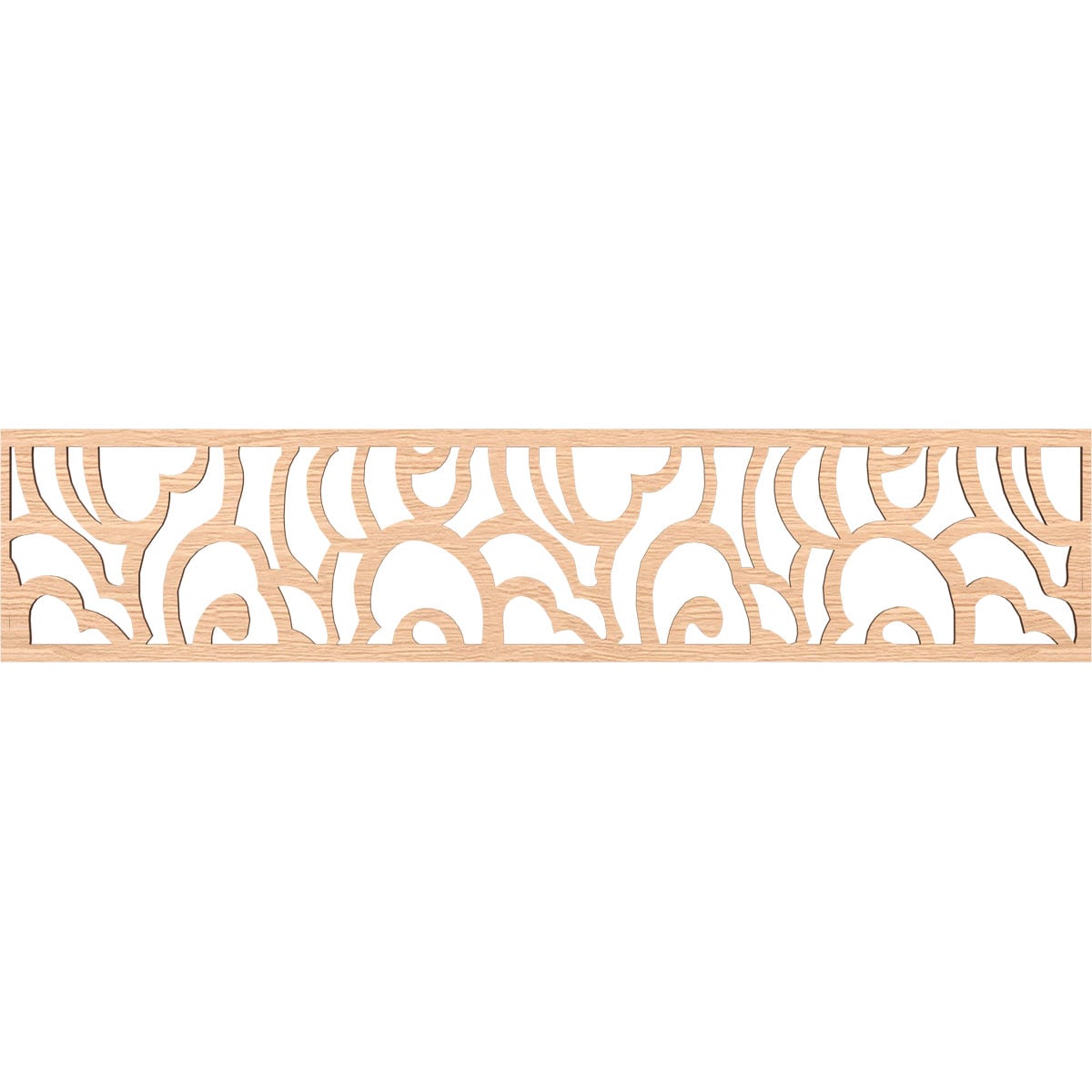 Ekena Millwork MLDB10X46SPFRO Springfield Fretwork Flat Trim 10-in x 3.9-ft Red Oak Brown Unfinished 2157155 Pierced Wall Panel Moulding