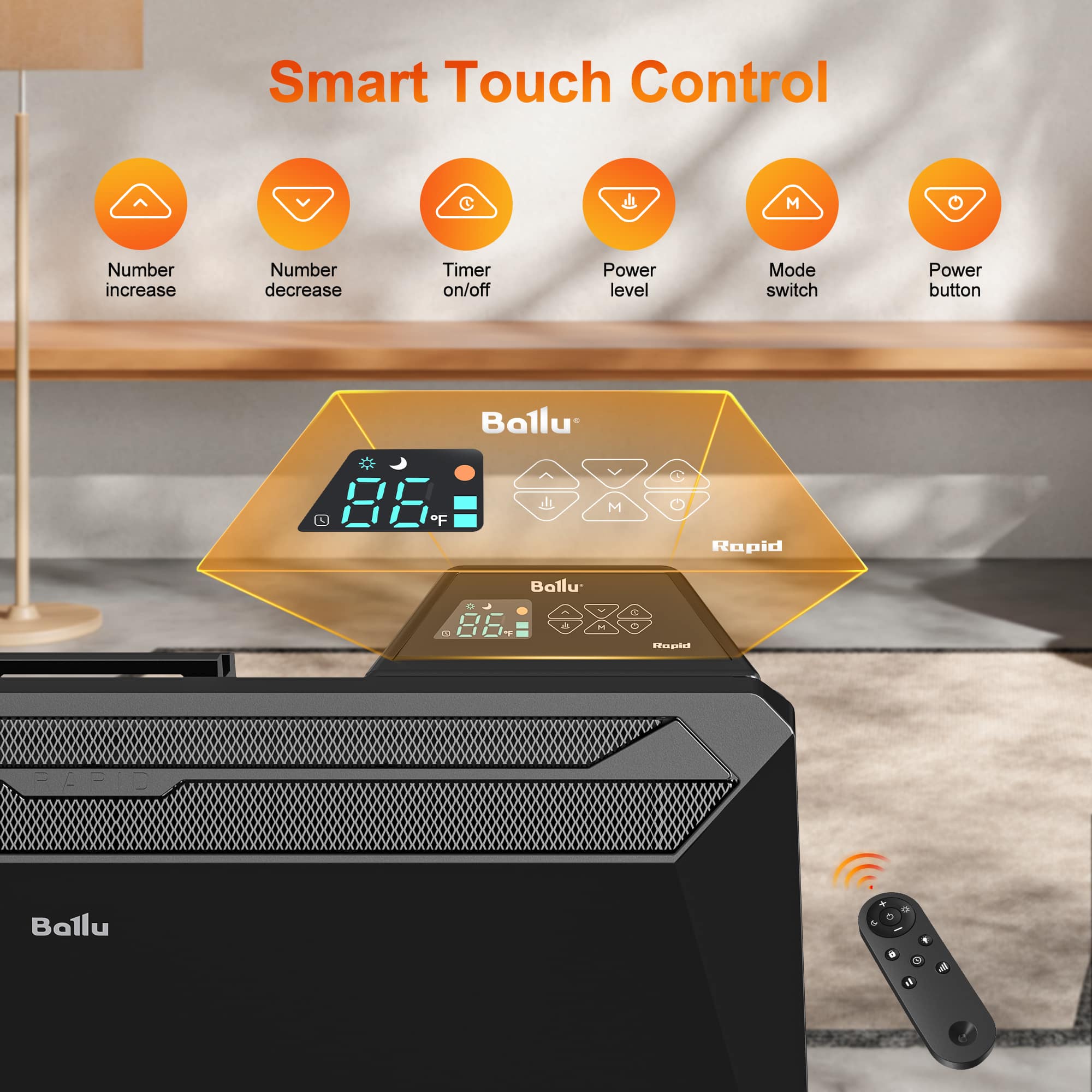 GreenEver NCK-2.0EF-BLACK Portable-Electric-Heat - View #2