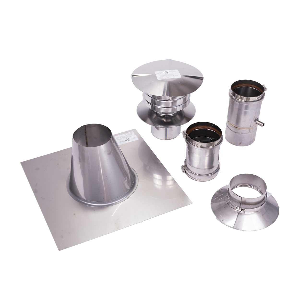 Eccotemp V4VVK Vent Kit 4-in -Dia Stainless steel Vent kit For Tankless gas Water Heater