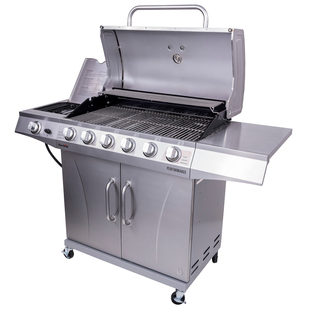 Retouch subtraktion symbol Char-Broil Performance Series Silver 6-Burner Liquid Propane Gas Grill with  1 Side Burner in the Gas Grills department at Lowes.com