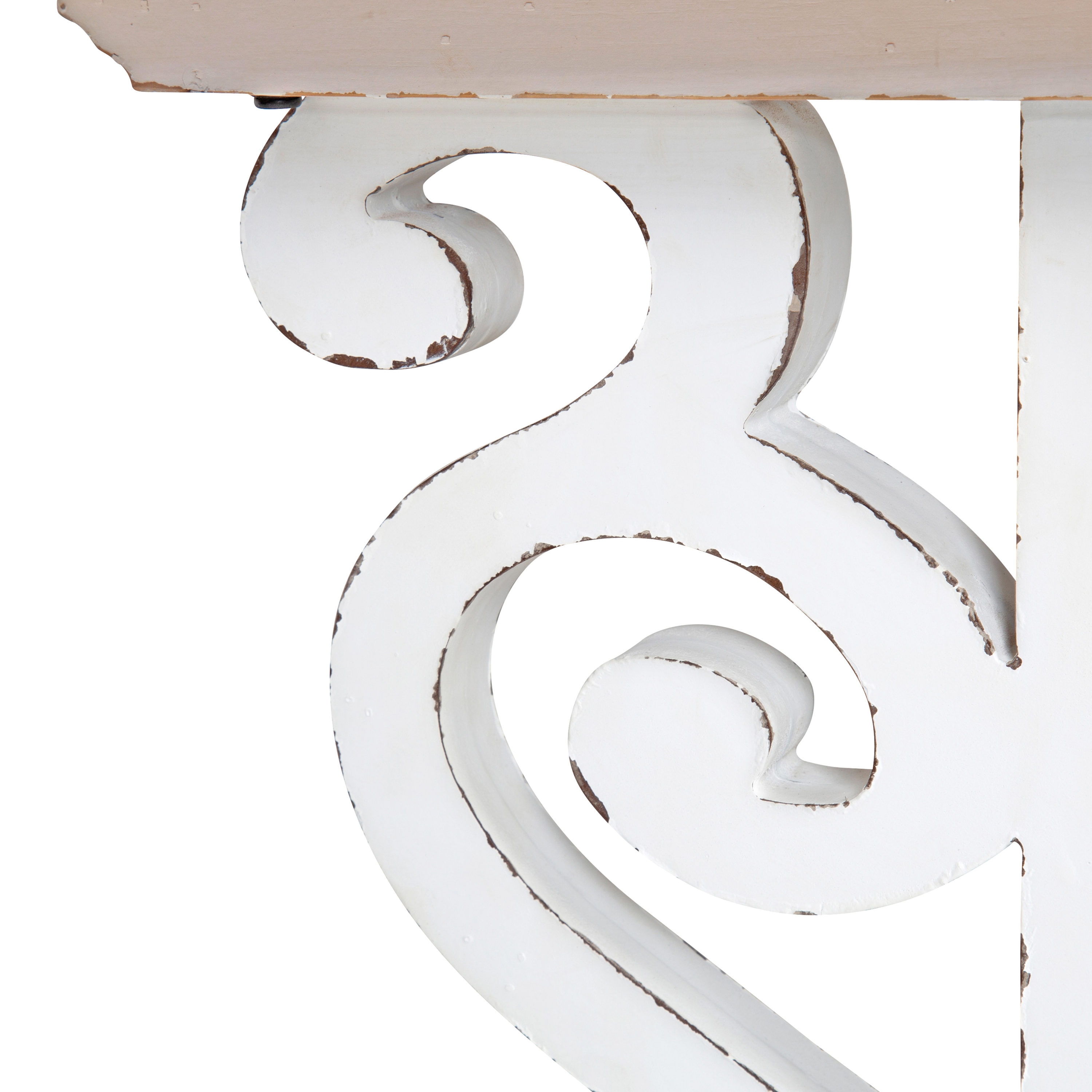 Rustic Brown and White Rectangular Wood Coffee Table