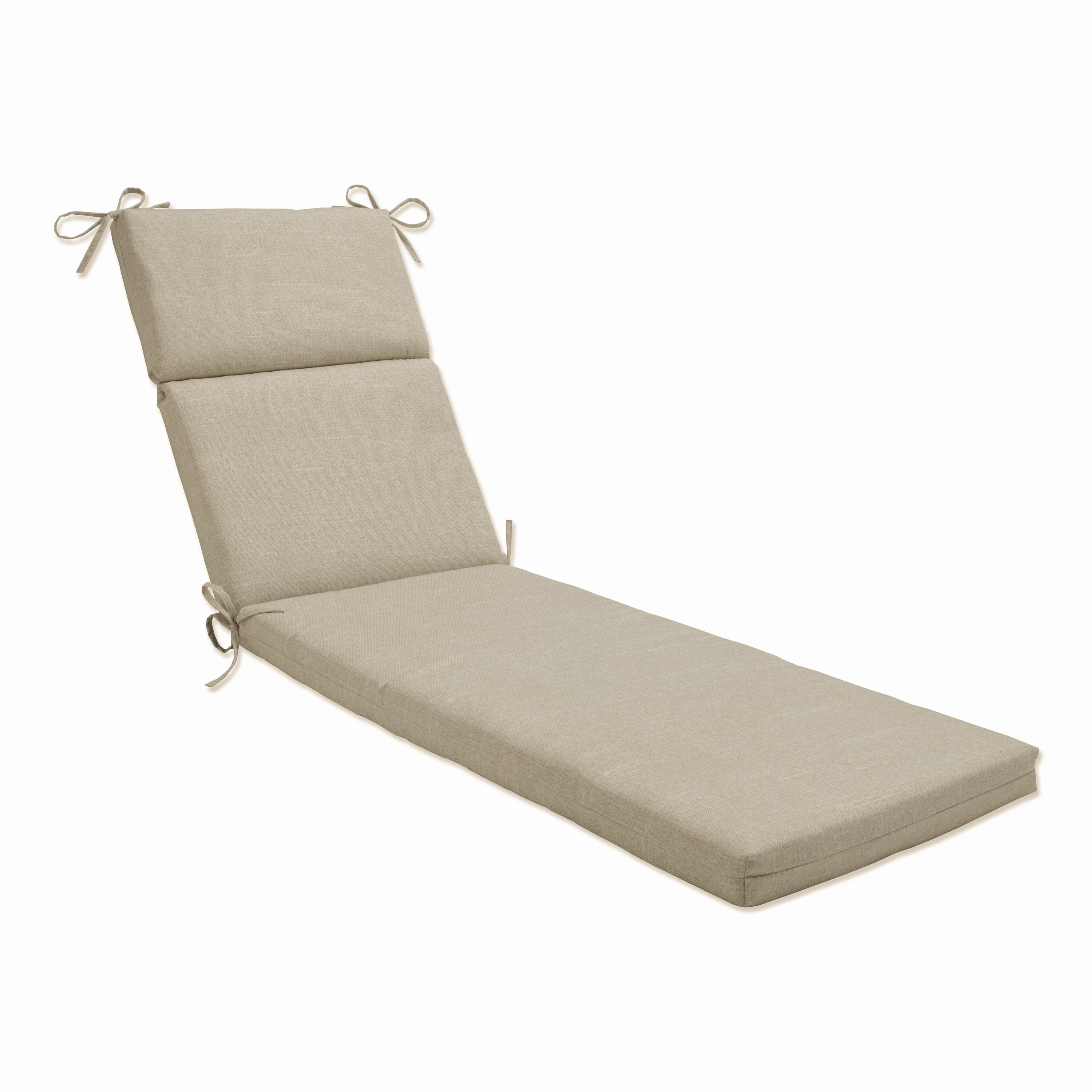 Pillow Perfect Outdoor/Indoor Tory Bisque Chaise Lounge Cushion 72.5-in ...