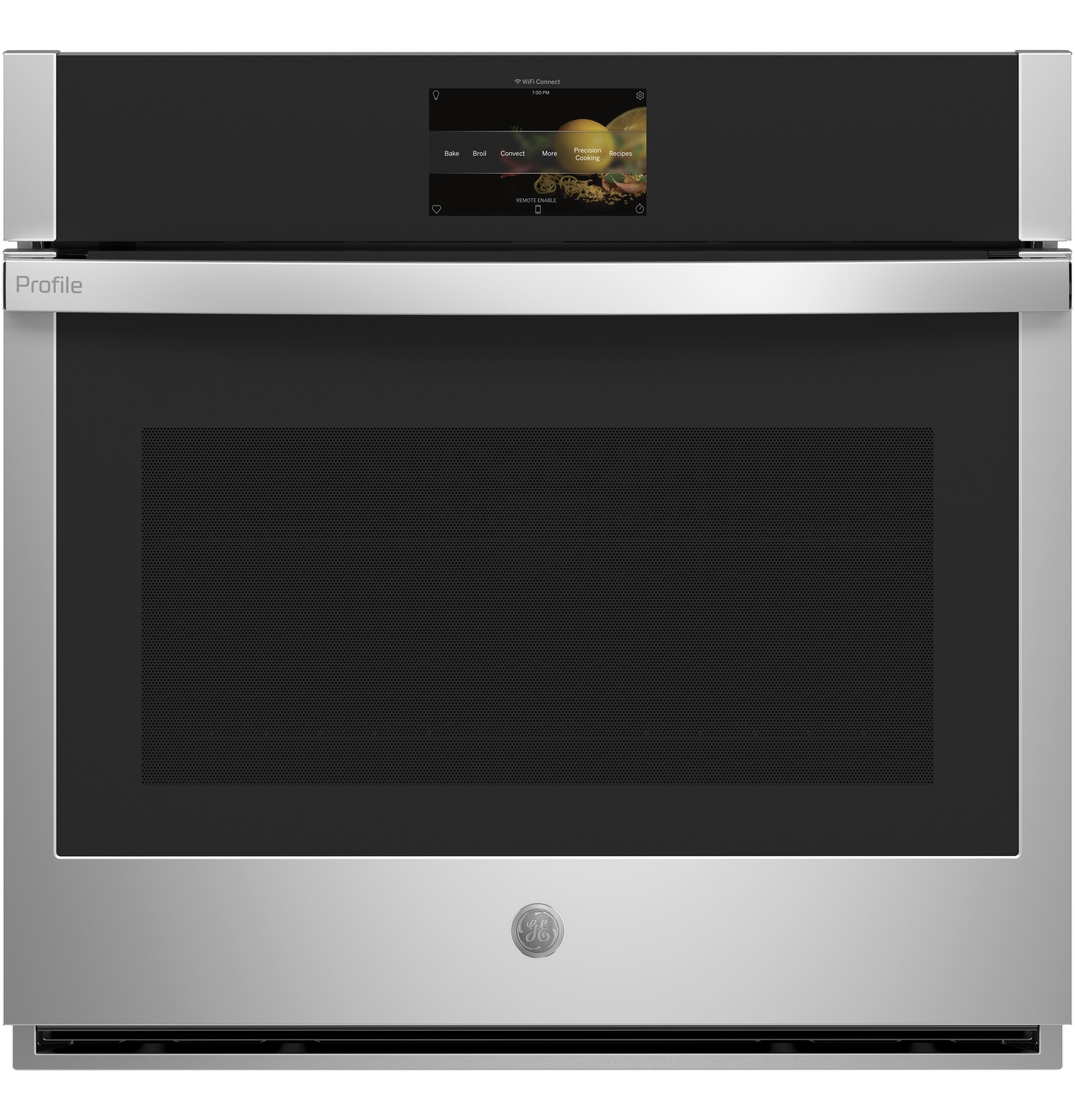 GE Profile 30-in Smart Single Electric Wall Oven with Air Fry True  Convection and Self-cleaning (Stainless Steel) in the Single Electric Wall  Ovens department at