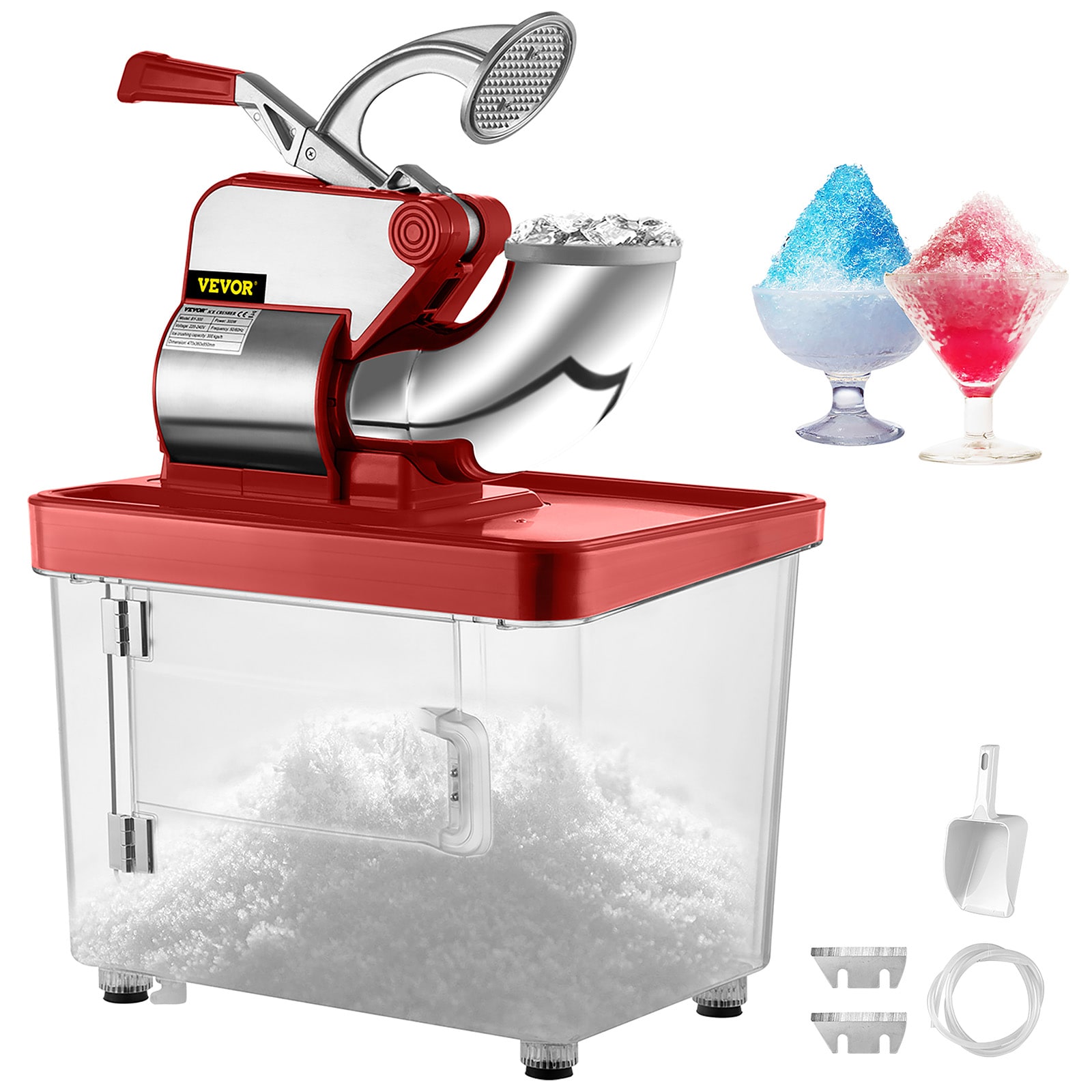 60KG Commercial Snow flake Shaved Ice Machine Electric Snow Ice