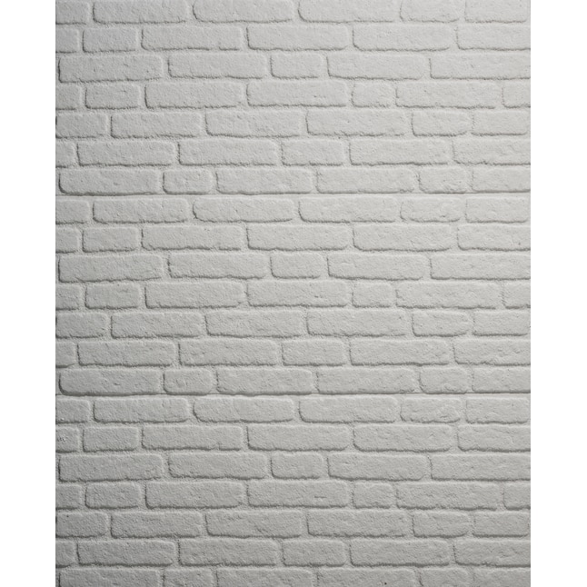WALL!SUPPLY 20-in x 48-in Embossed White Eps Foam Faux Brick Wall Panel  (4-Pack) in the Wall Panels department at