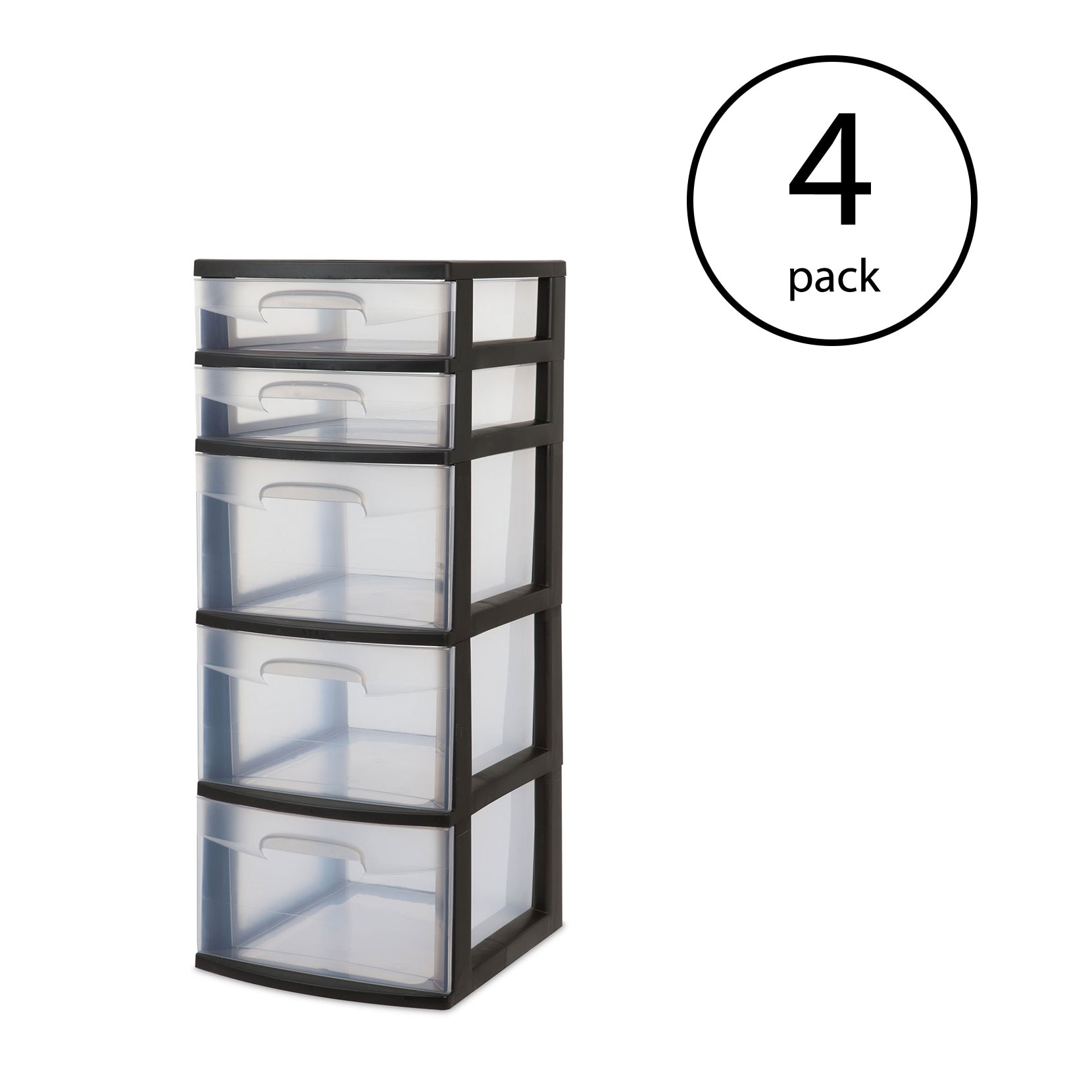 Sterilite Corporation 2-Pack 3-Drawers Brown Stackable Plastic Storage  Drawer 24-in H x 29-in W x 12.6-in D at