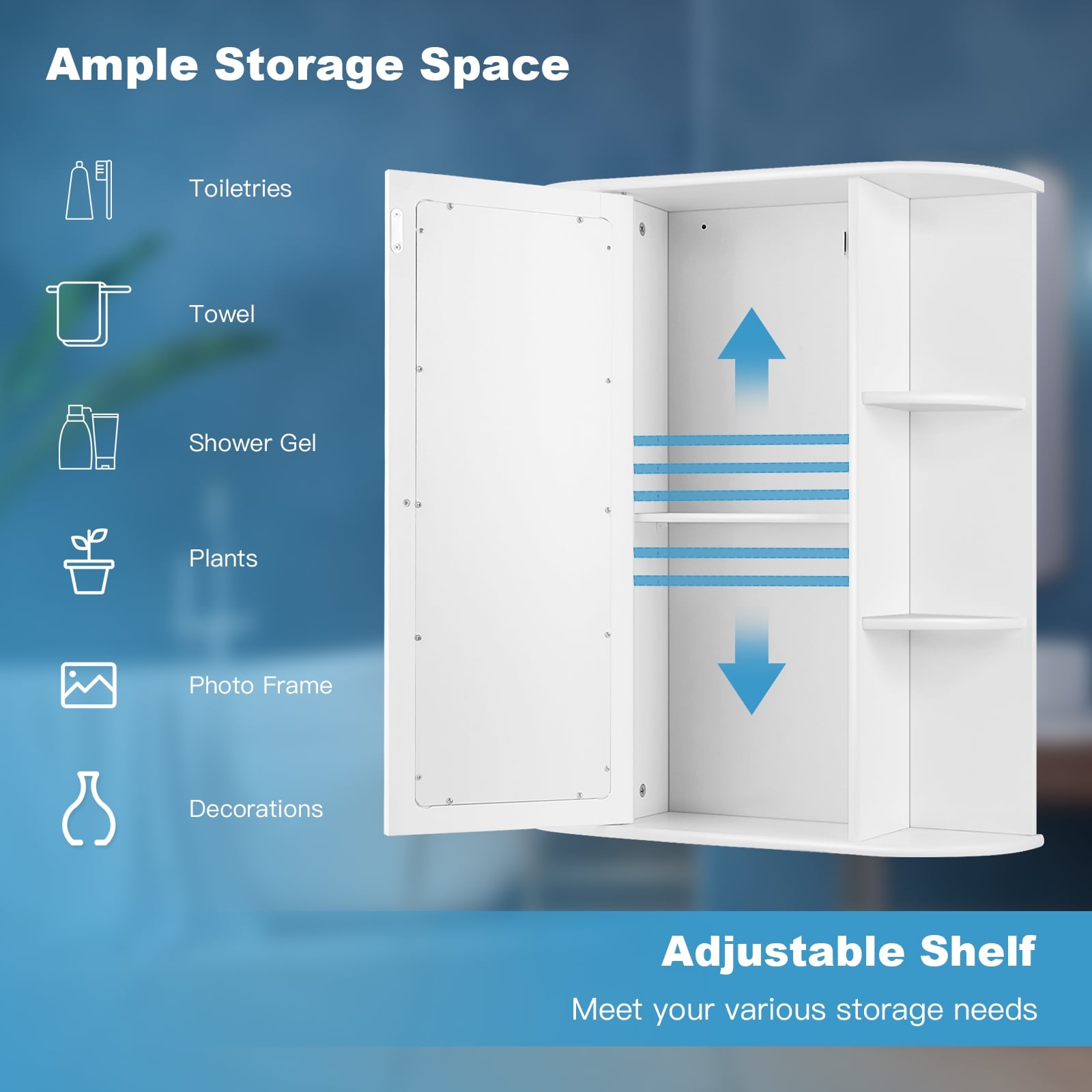 WELLFOR OUG58718WH Bathroom-Medicine-Cabinets - View #6