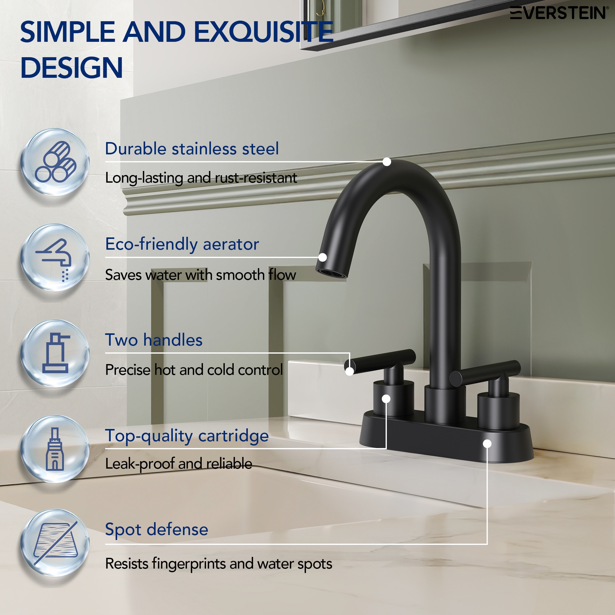 EVERSTEIN Q-902-OTOP Lavatory-Faucets - View #7