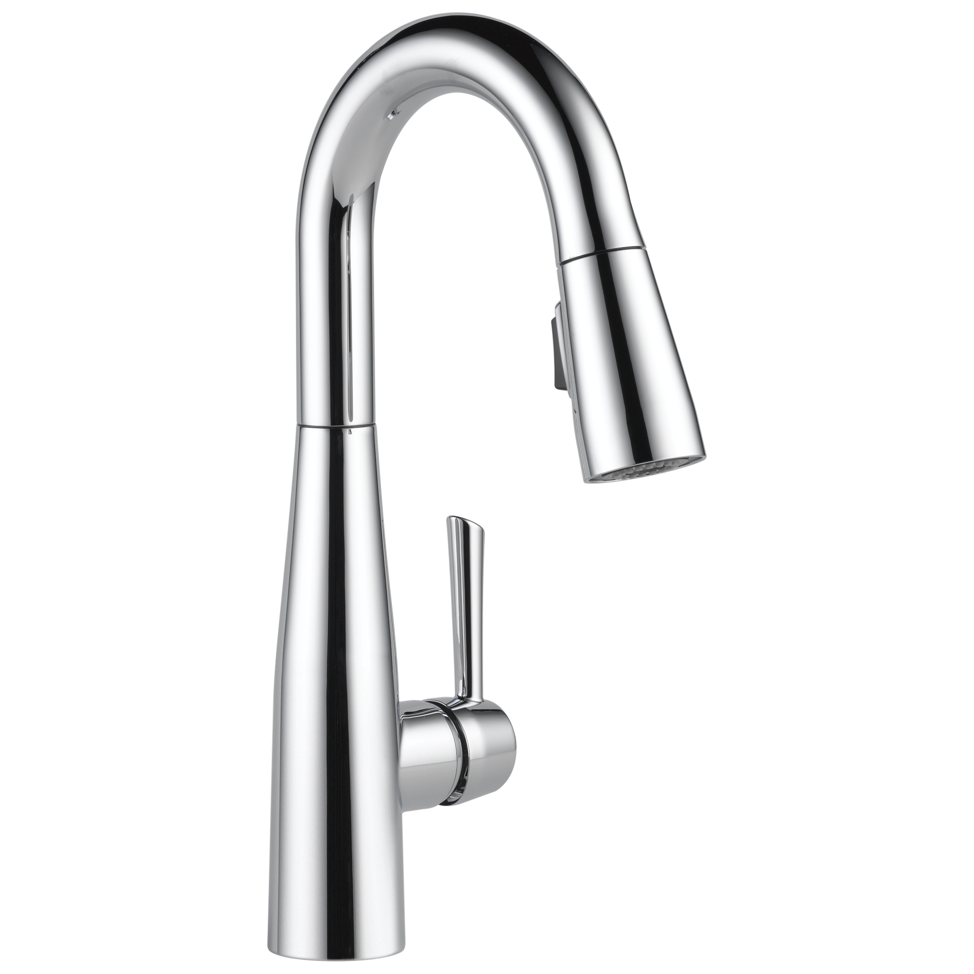Delta 9913-DST Essa Chrome Single Handle Deck-mount Bar and Prep Kitchen Faucet with Sprayer