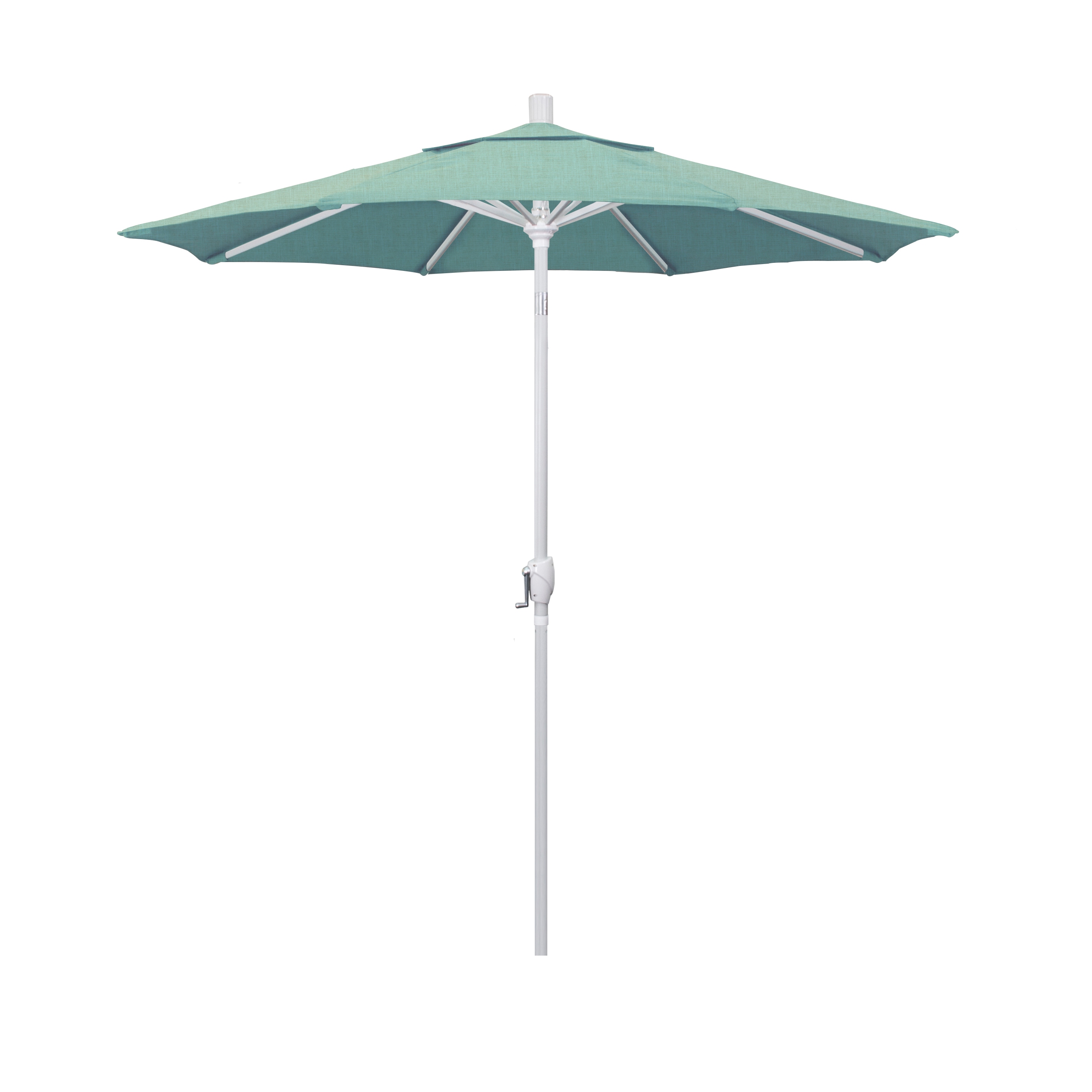 California Umbrella GSPT758170-5413 7.5-ft Aluminum Green Push-button Tilt Market Patio Umbrella