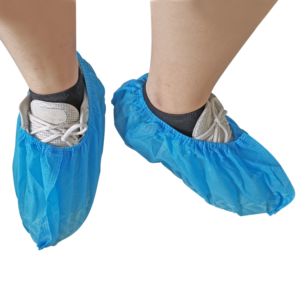 Disposable Overshoes Blue One Size Fits All 100 Pack - Screwfix