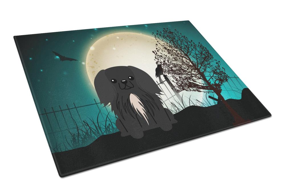 Caroline's Treasures BB2297LCB Scary Halloween Dogs 11.25-in L x 15.75-in W Glass Cutting Board