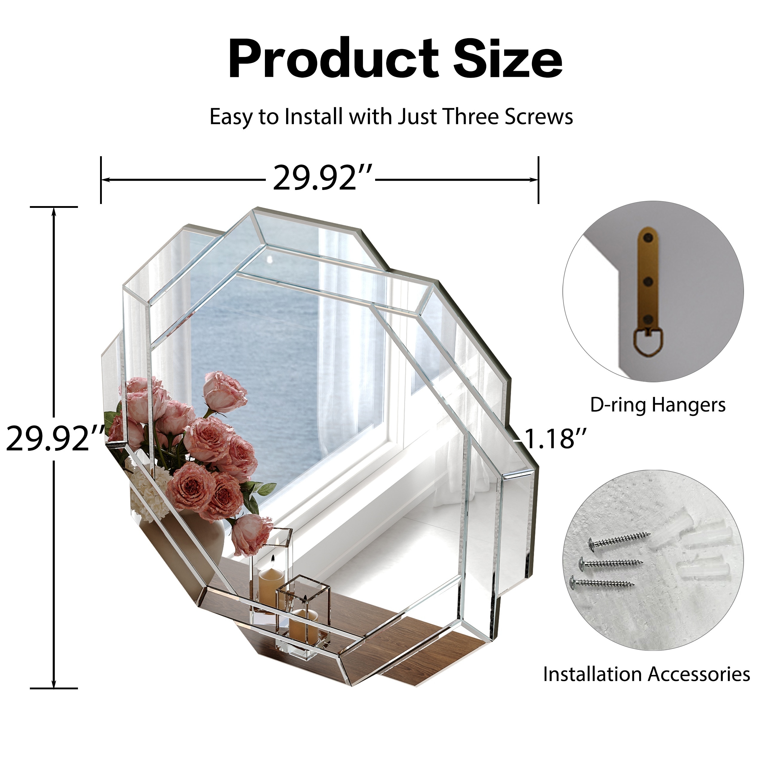 LIVACA LYR102530 Framed-Bath-Mirrors - View #7