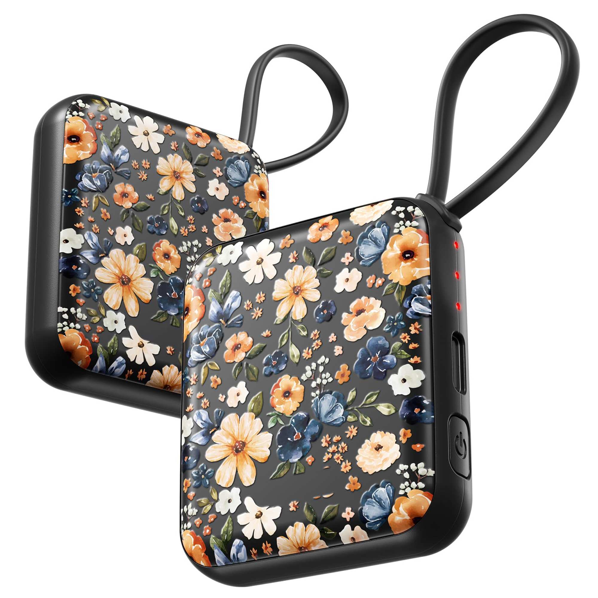 Etokfoks Rechargeable Hand Warmer UT5 Nano Slim Electric Pocket Heater with Smart Temperature Control 14 Hours Heat Artists in Bloom Design for Women Christmas Outdoor Office #ETHW111001