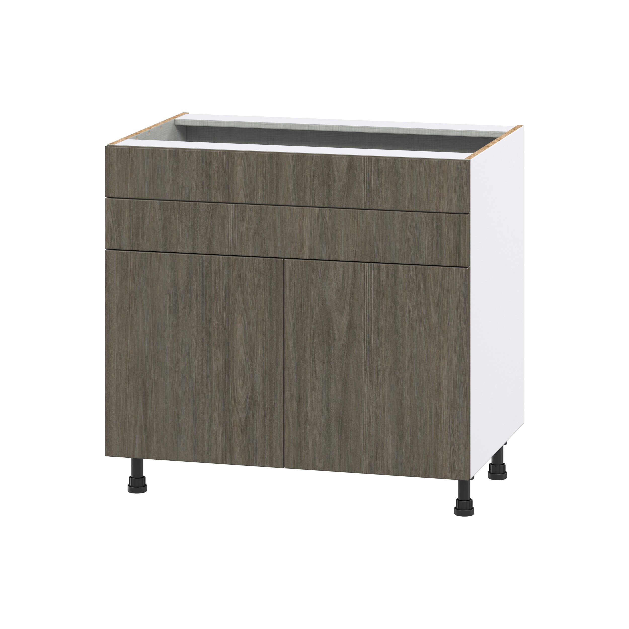 Hugo&Borg DSBCT36BFF-SA Savane 36-in W x 34.5-in H x 24-in D Textmel Base Fully assembled Cabinet (Flat Panel Slab)