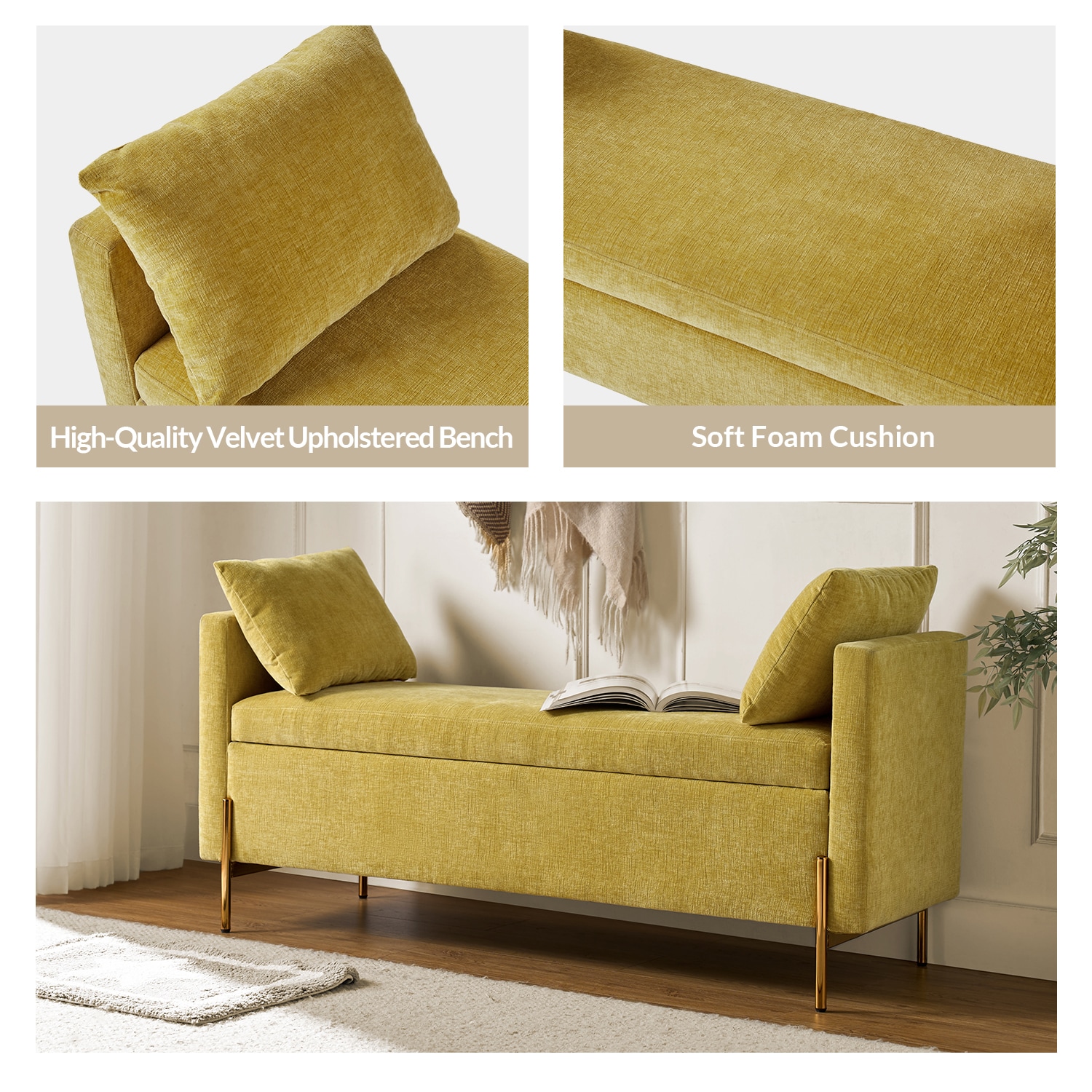 14 Karat Home BEM0876-MUS bench - View #5