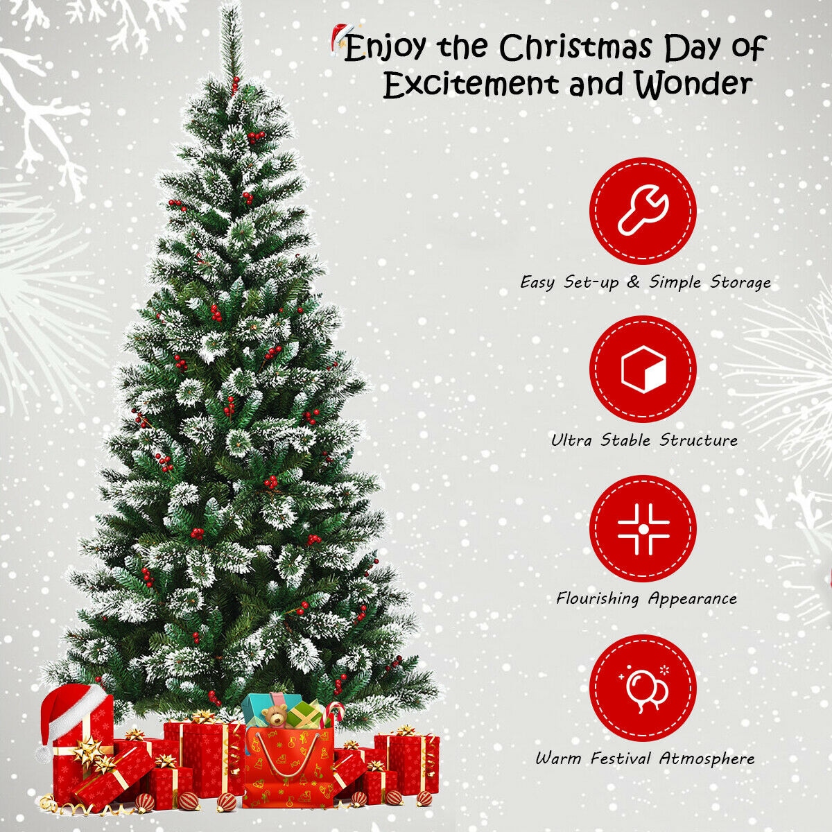 Forclover HYFW-TR801 Artificial-Christmas-Trees - View #4