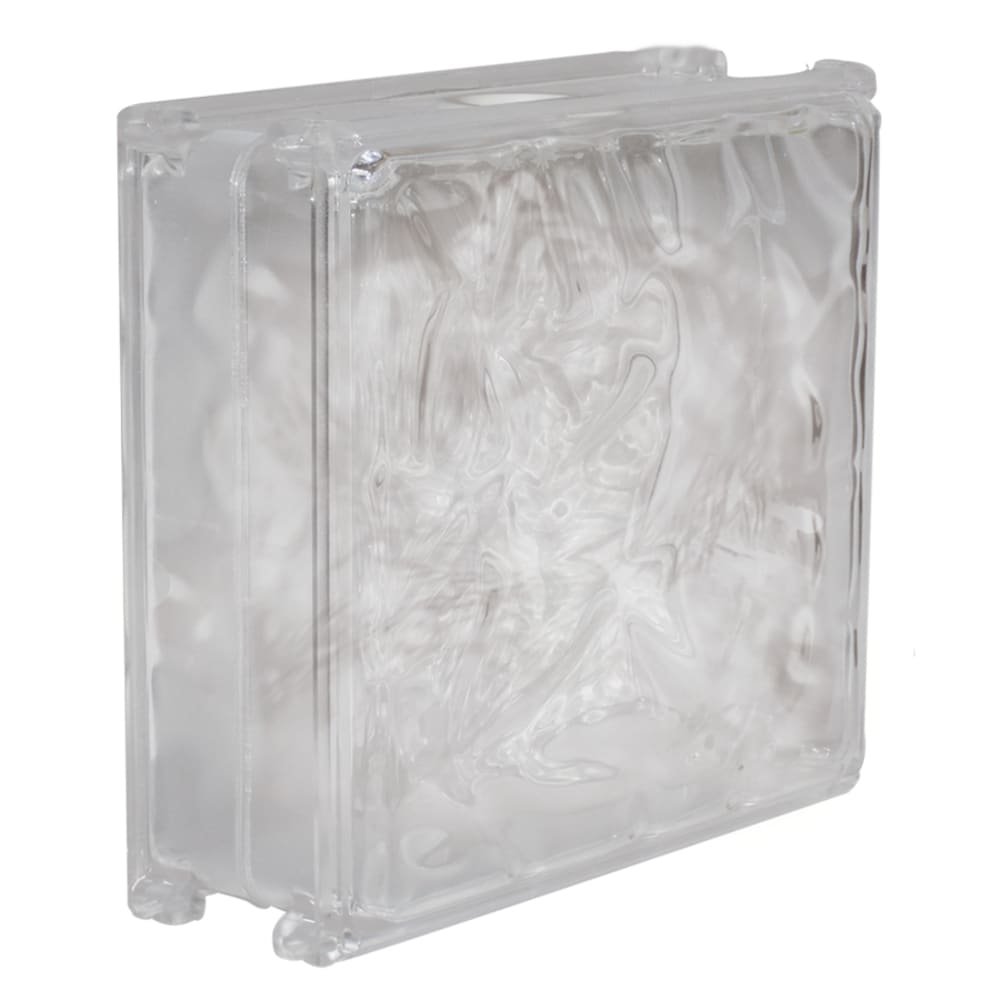 Clear Acrylic Glass Block - 8L x 8W x 3H