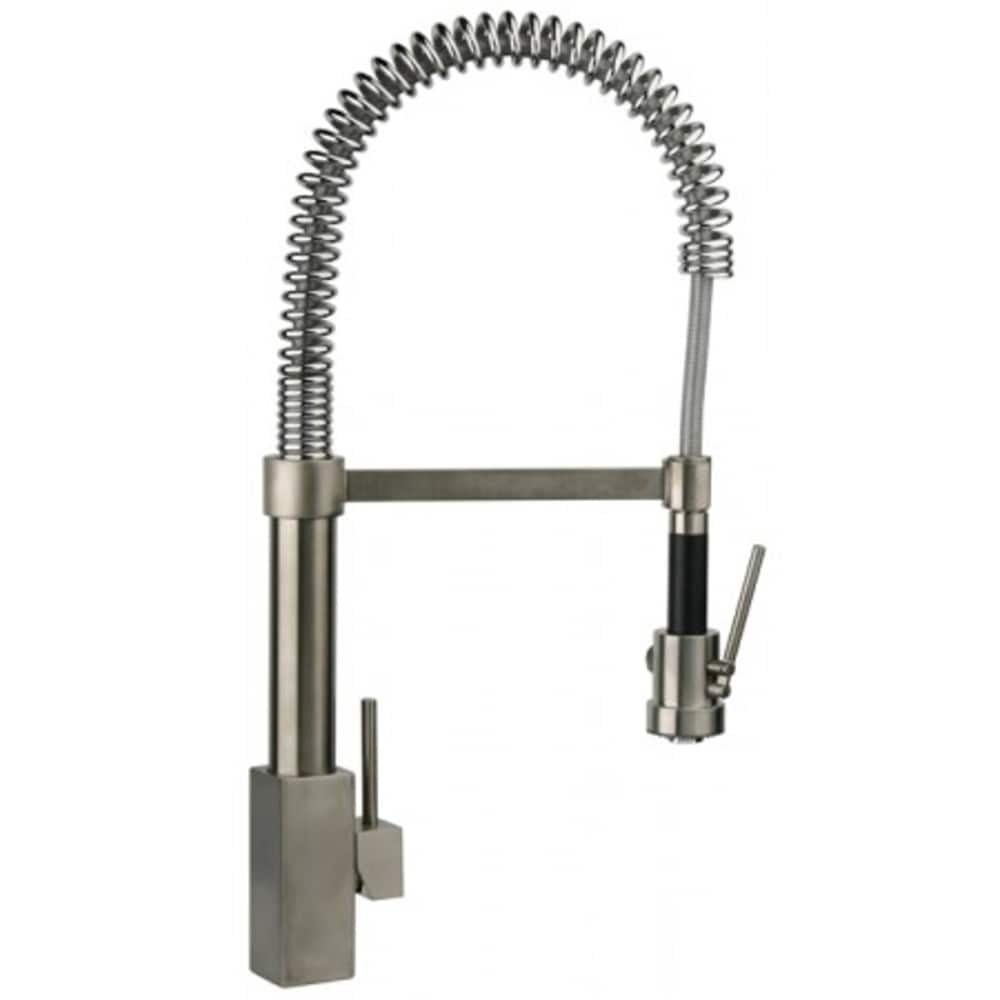 LaToscana 84PW557 Dax Brushed Nickel Single Handle Deck-mount Pull-down Kitchen Faucet with Sprayer