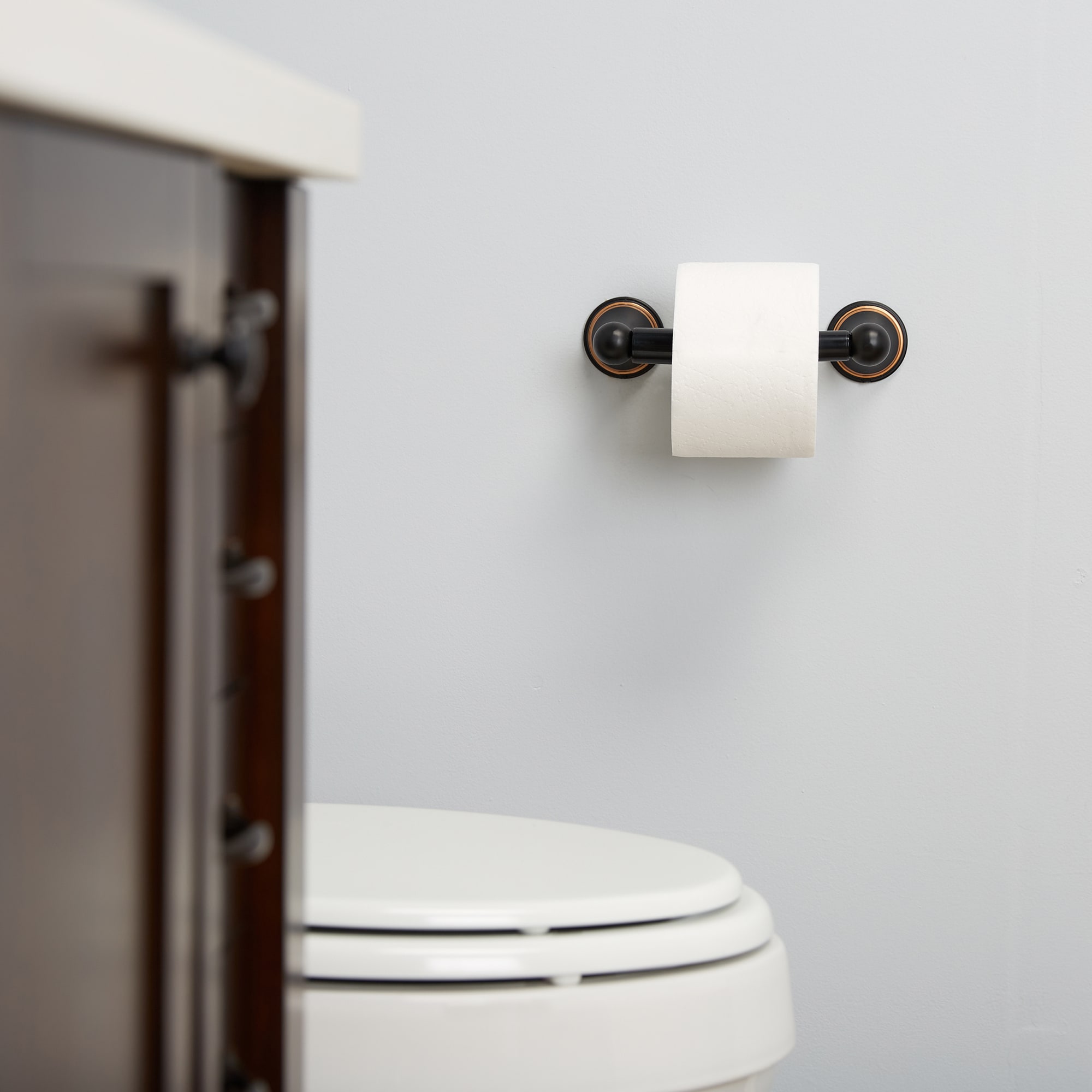 BigBig Home Bronze Toilet Paper Holder, Oil Rubbed Towel Holder Bathroom  Towel Ring Rustic Tissue Roll Holder Farmhouse Paper Towel Holder Wall Mount
