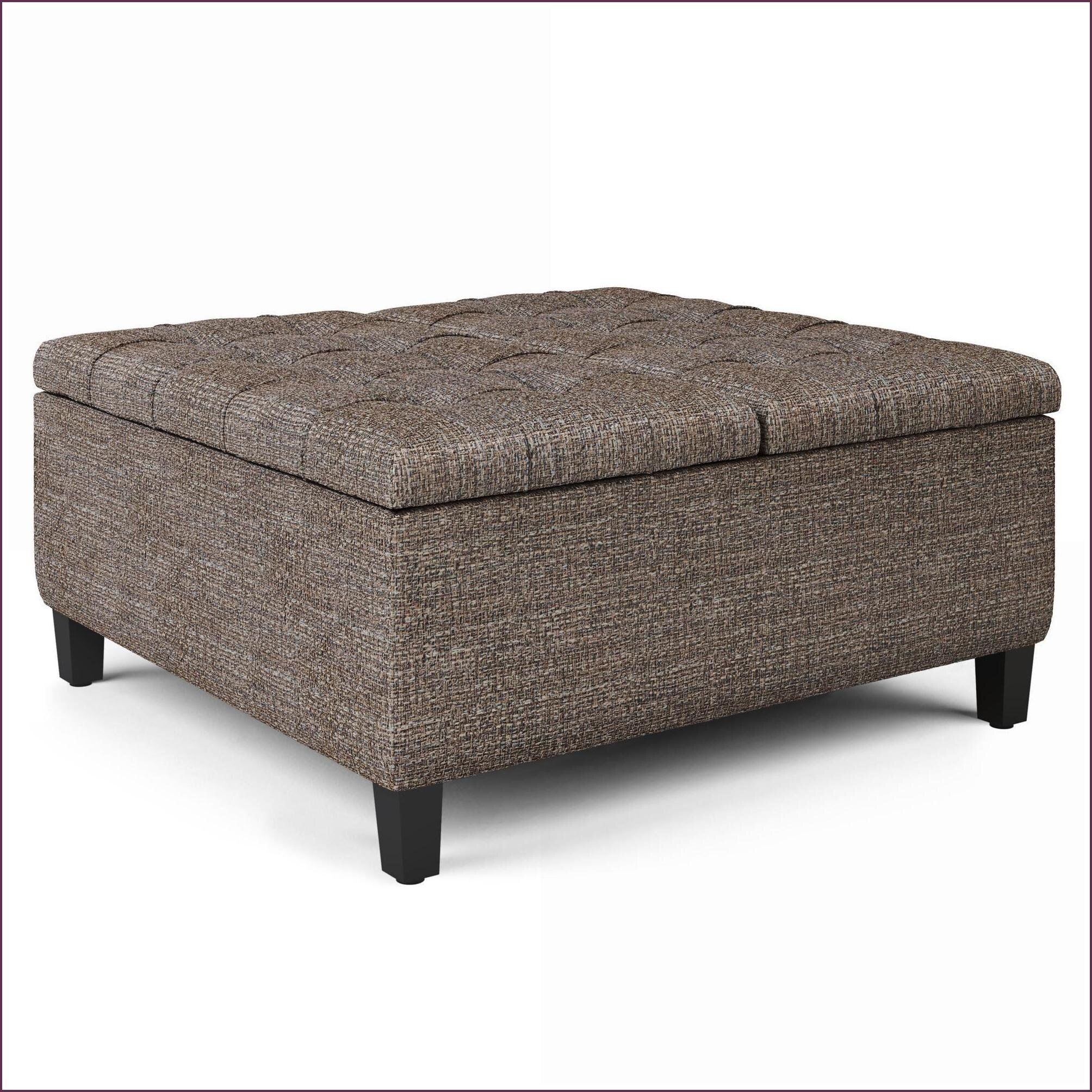 Watnature Ottoman with Storage Split Lift Top Transitional Solid Wood ...
