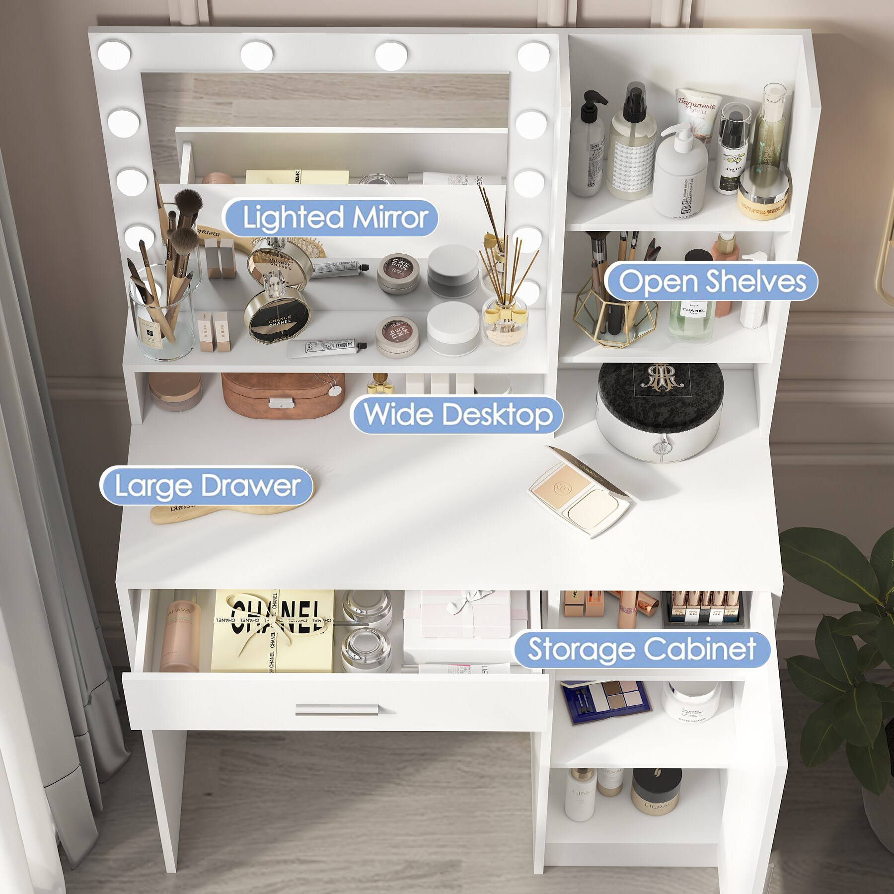 LOVMOR SF-M-W2386P288809 Bedroom-Vanities - View #5